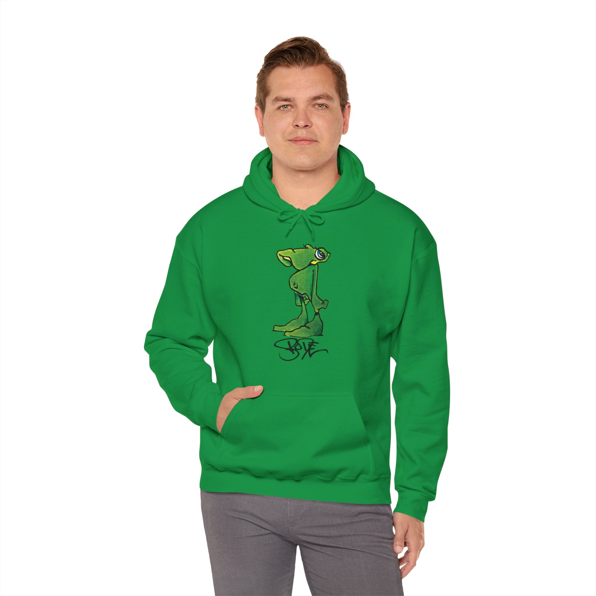 Bode Classic Da'Lizard Sudadera con capucha de doble cara de edición limitada verde
