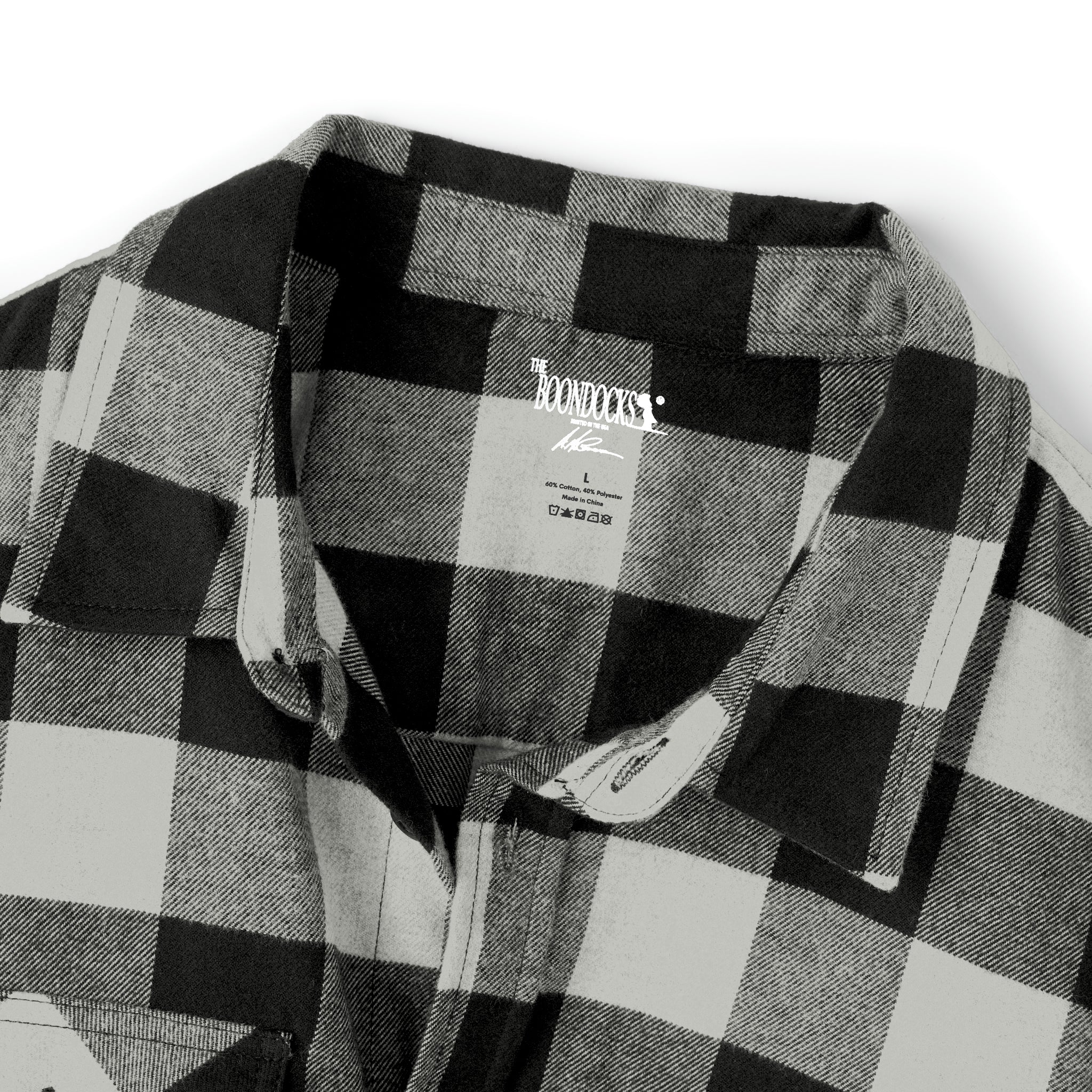 The Boondocks Freeman Brothers Wanted Grey / Black Flannel Shirt