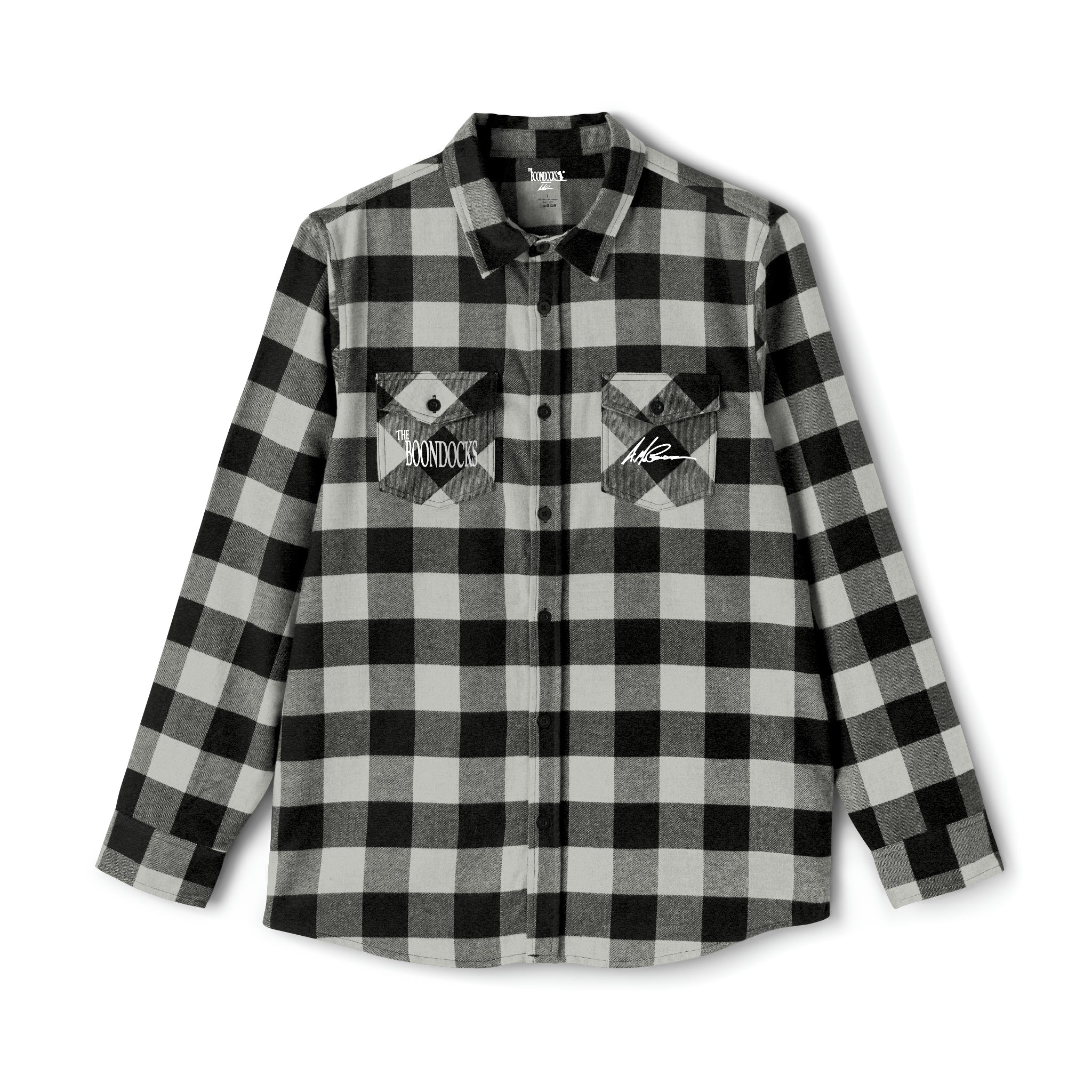 The Boondocks Freeman Brothers Wanted Grey / Black Flannel Shirt