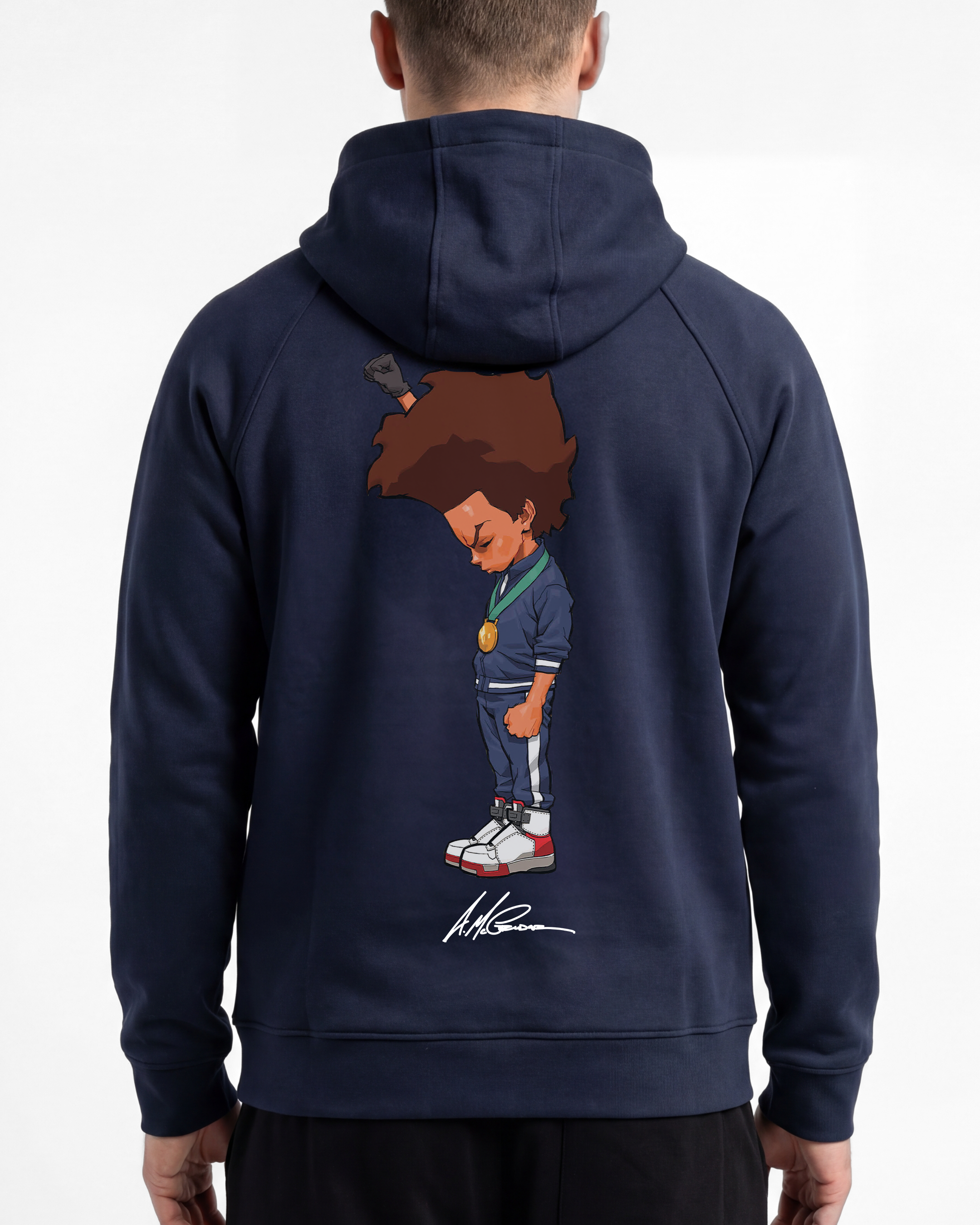 The Boondocks Huey Fist Stand Zipper Hoodie