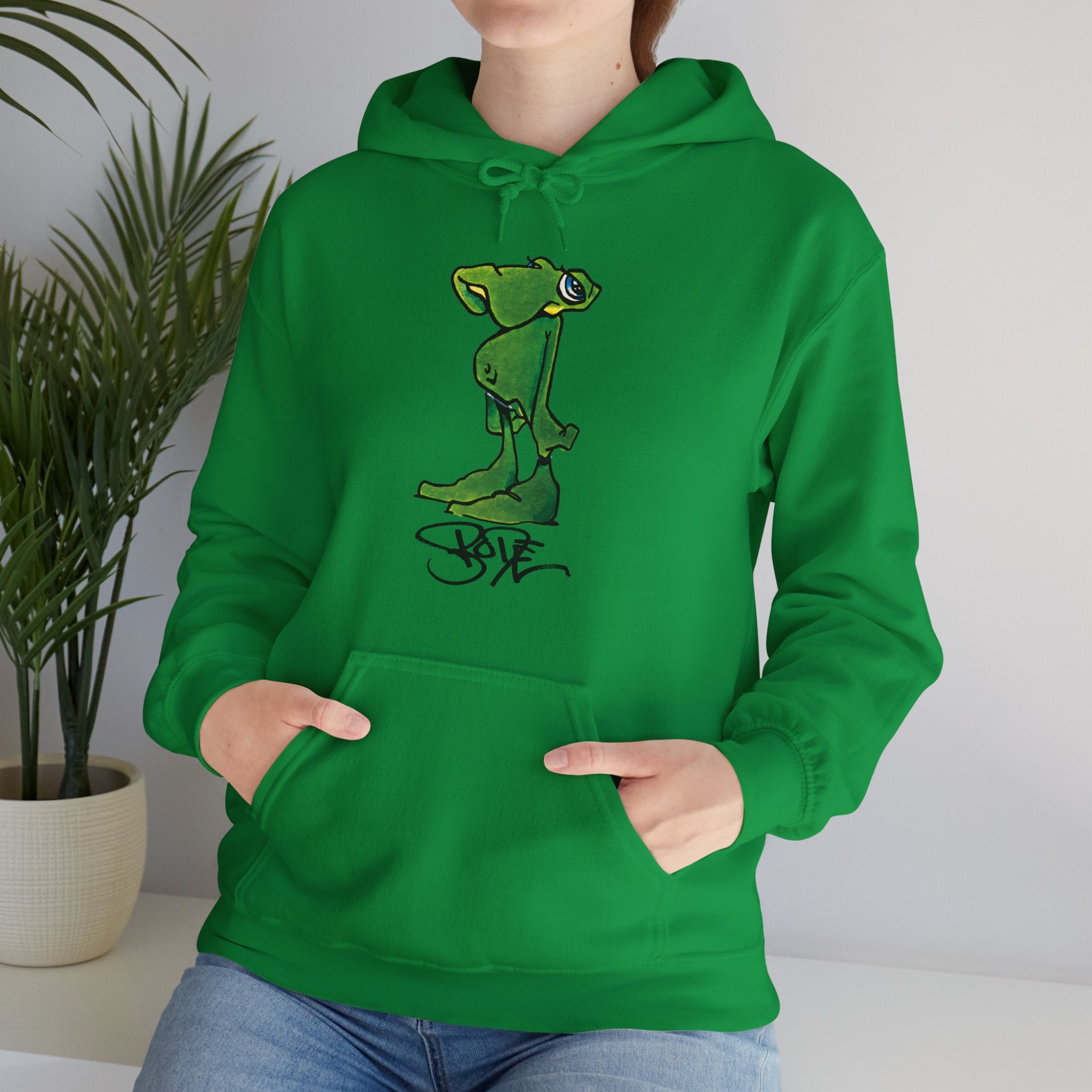 Bode Classic Da'Lizard Sudadera con capucha de doble cara de edición limitada verde