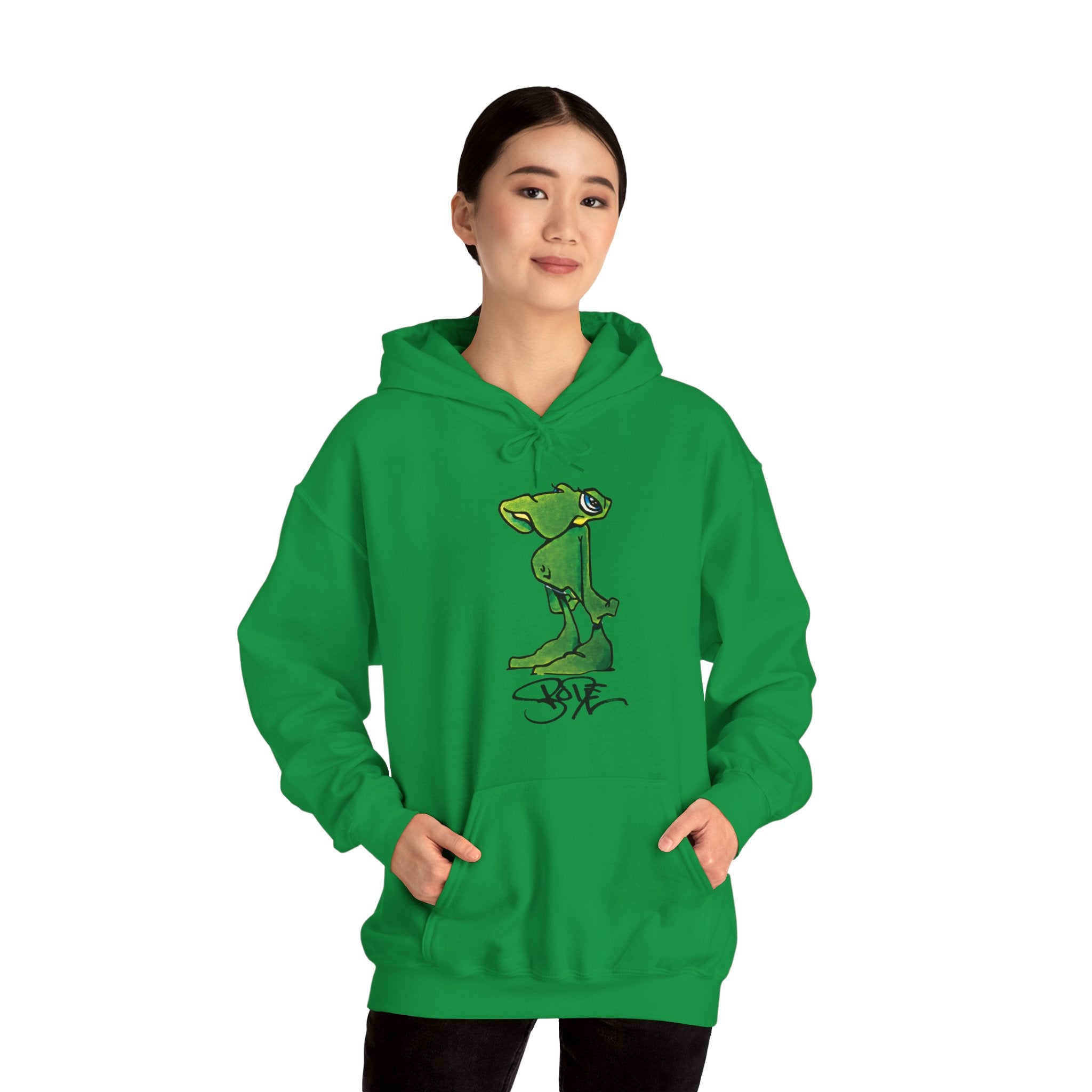 Bode Classic Da'Lizard Sudadera con capucha de doble cara de edición limitada verde