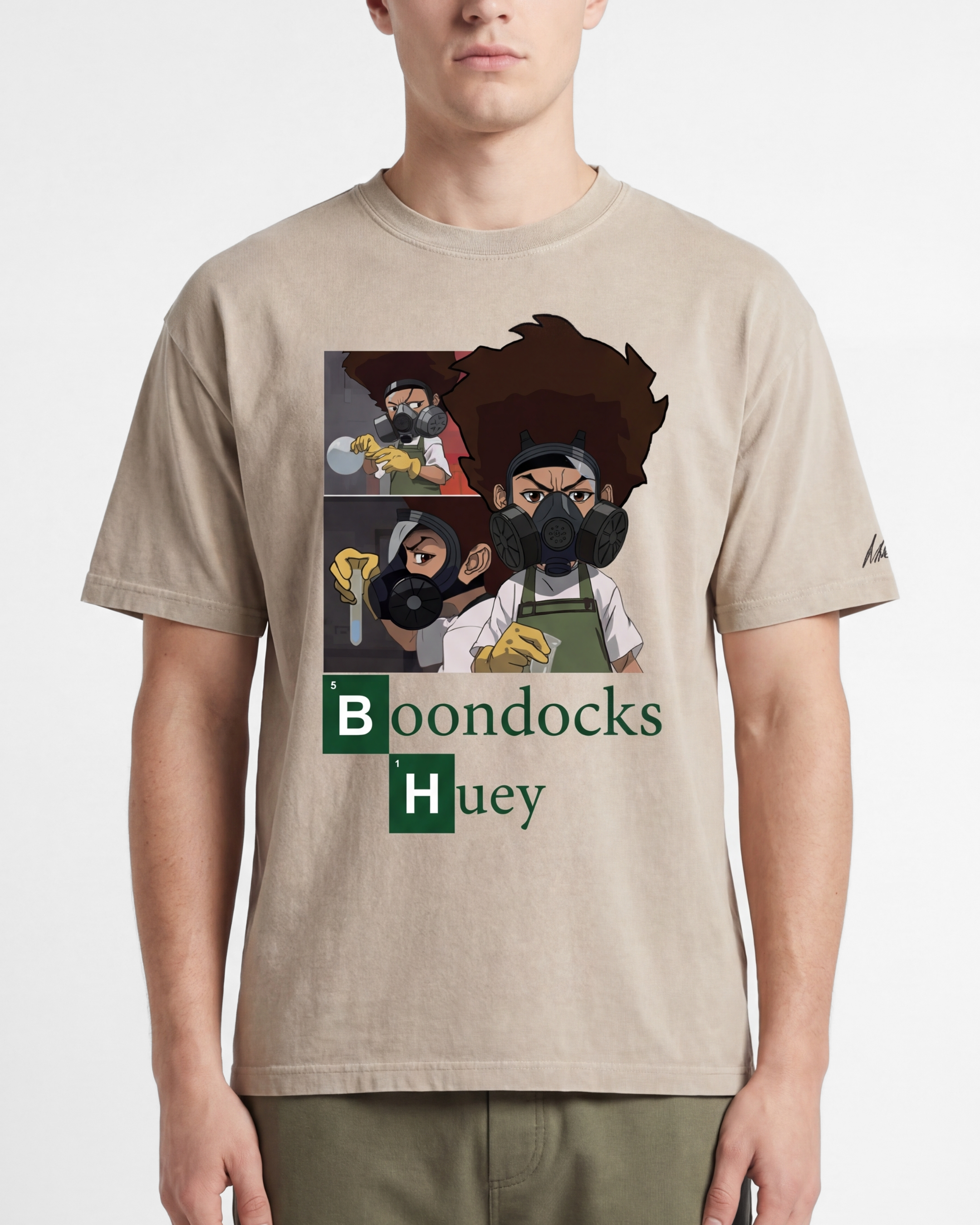 The Boondocks Huey Lab State Acid Washed Oversized T-Shirt The Boondocks Huey Lab State Acid Washed Oversized T-Shirt
