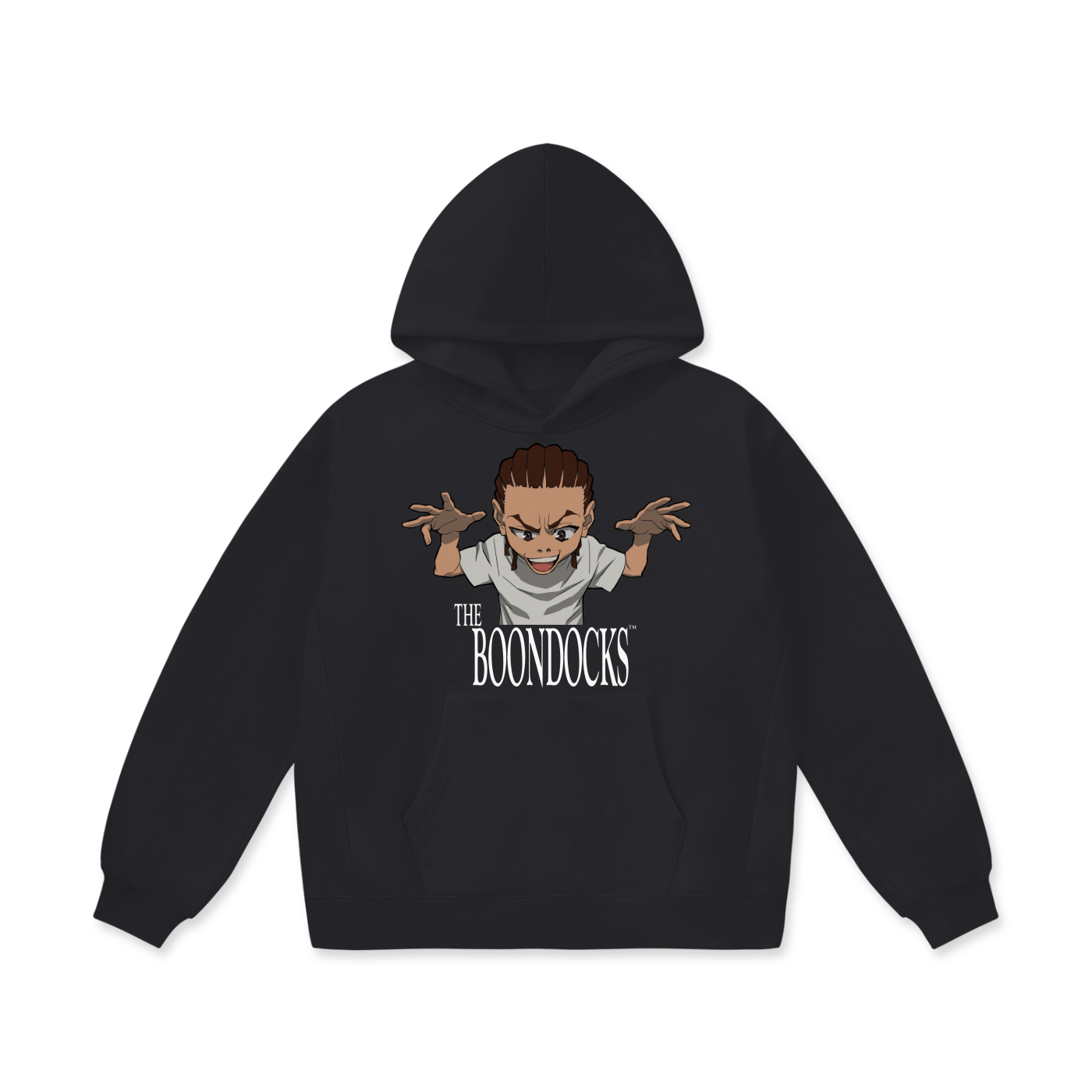 The Boondocks Riley Hands Out Oversize Heavyweight Black Hoodie