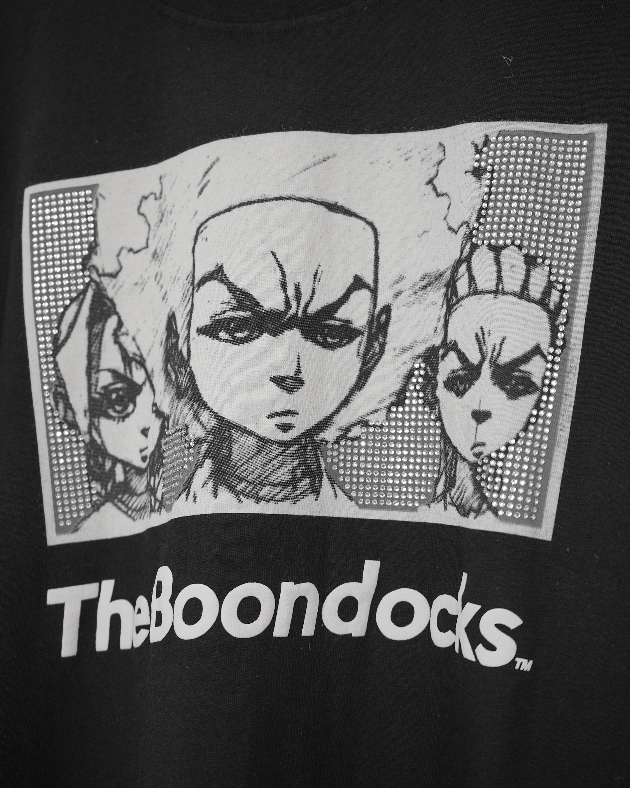 The Boondocks Spoken Truth Black Embellished Tee
