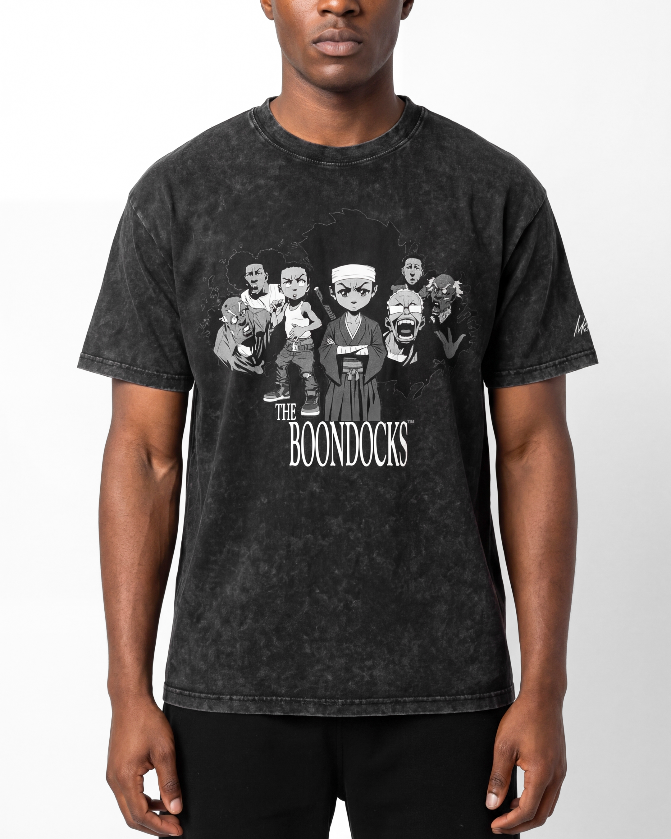 The Boondocks Ain’t No Peace in Woodcrest Acid Washed Oversized T-Shirt