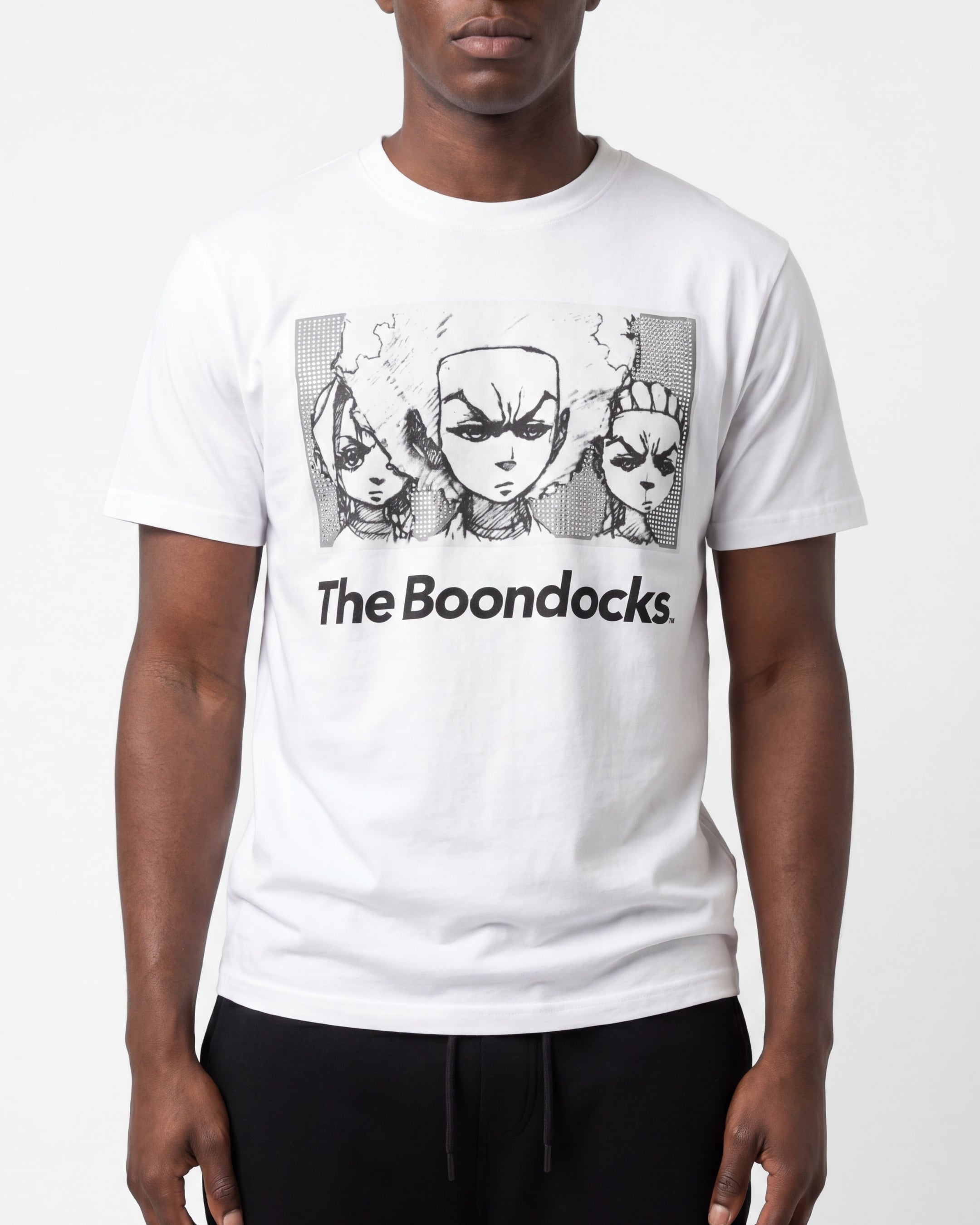 The Boondocks Spoken Truth White Embellished Tee