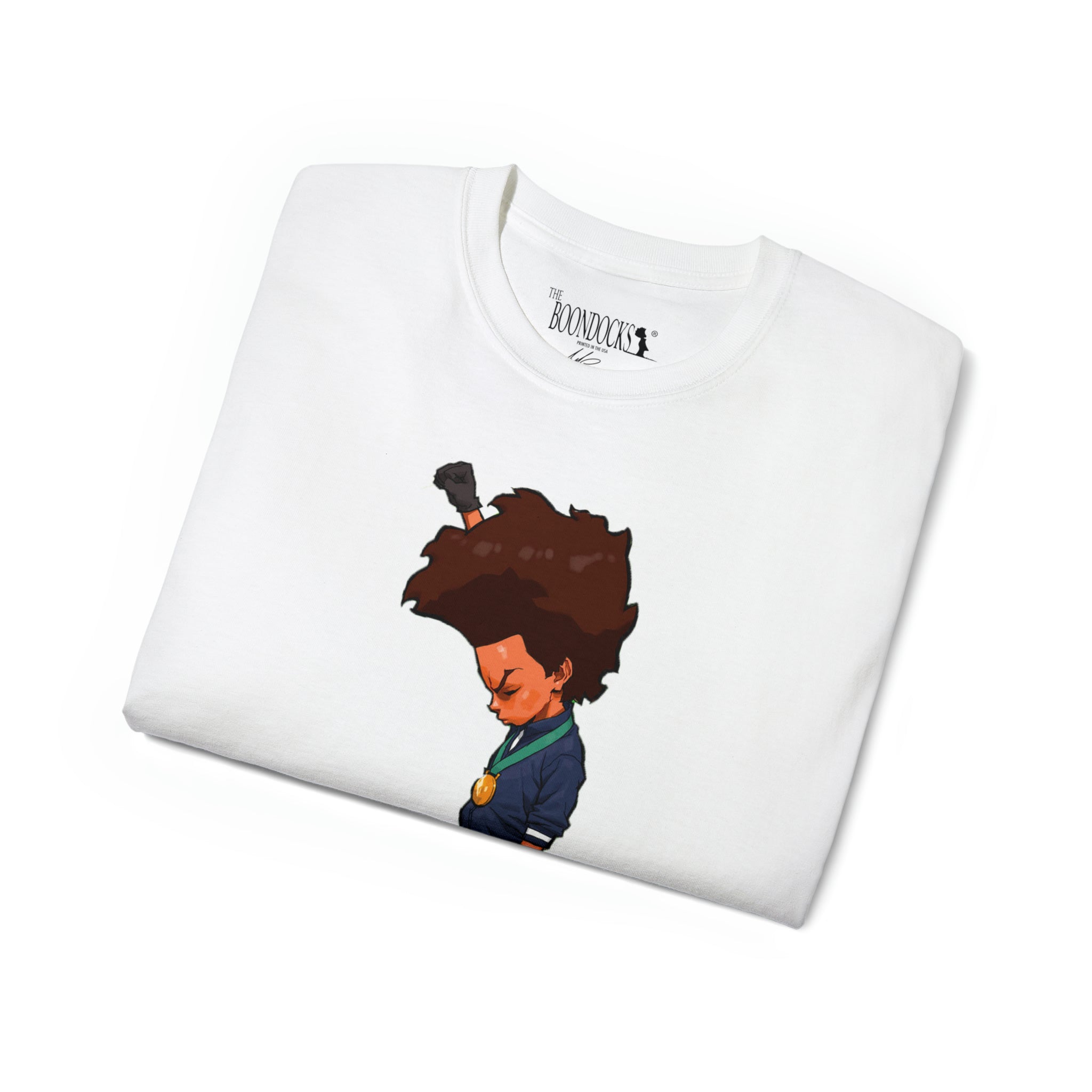 The Boondocks - Huey Fist White Eco-T-Shirt