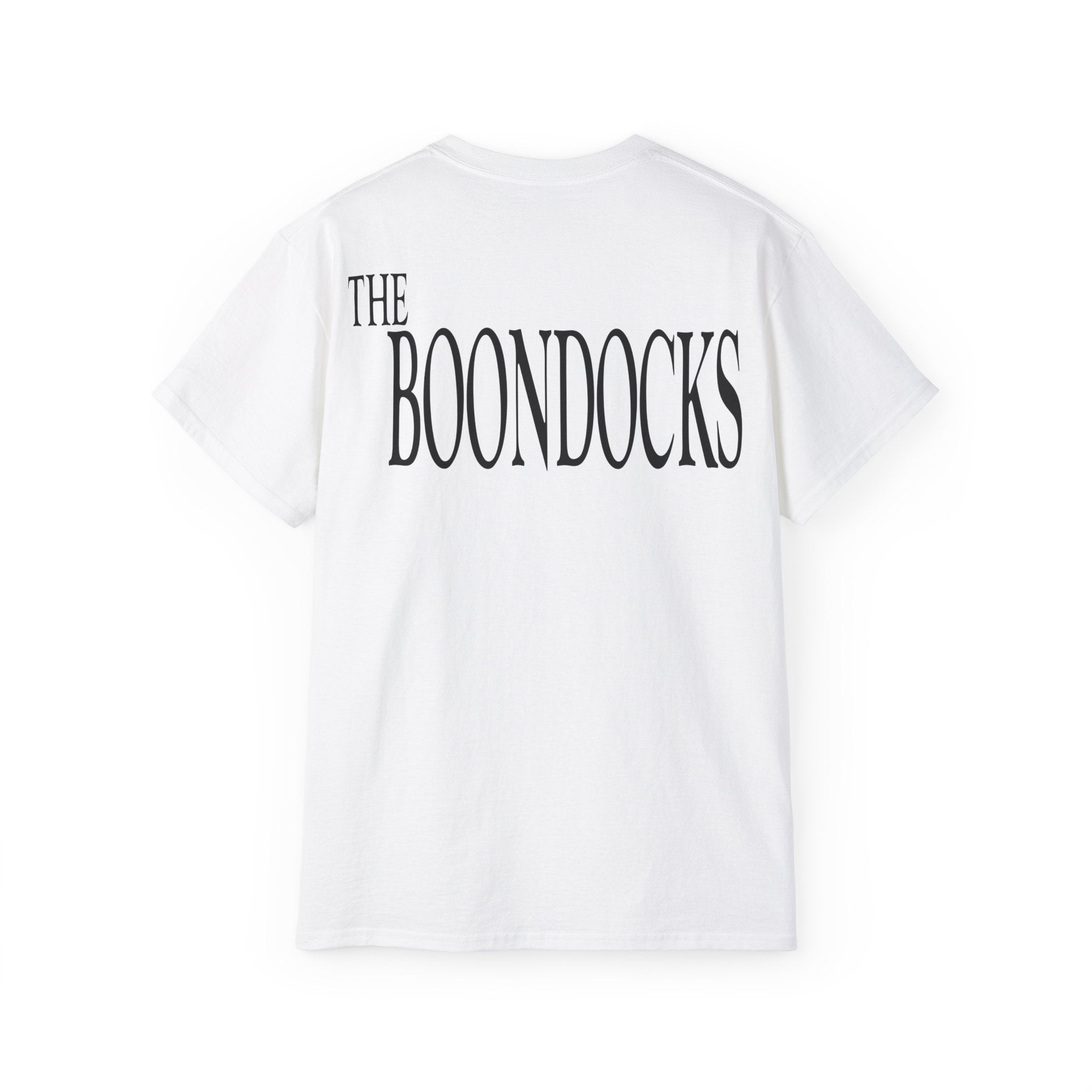 The Boondocks - Camiseta ecológica blanca y negra de Huey Packing Heat