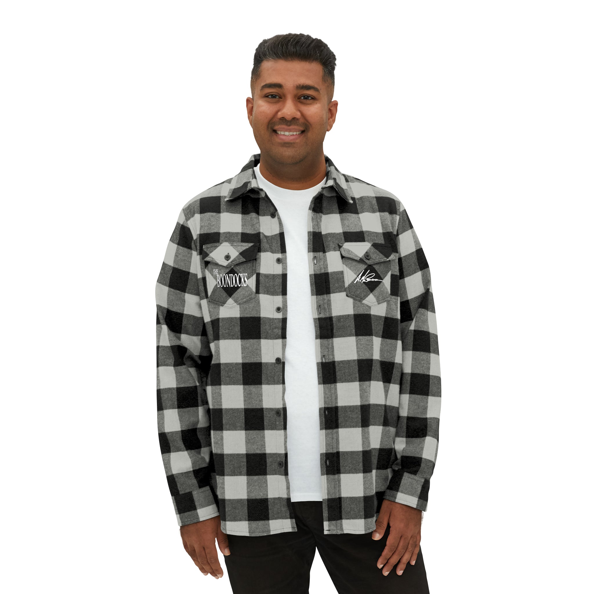 The Boondocks Freeman Brothers Wanted Grey / Black Flannel Shirt