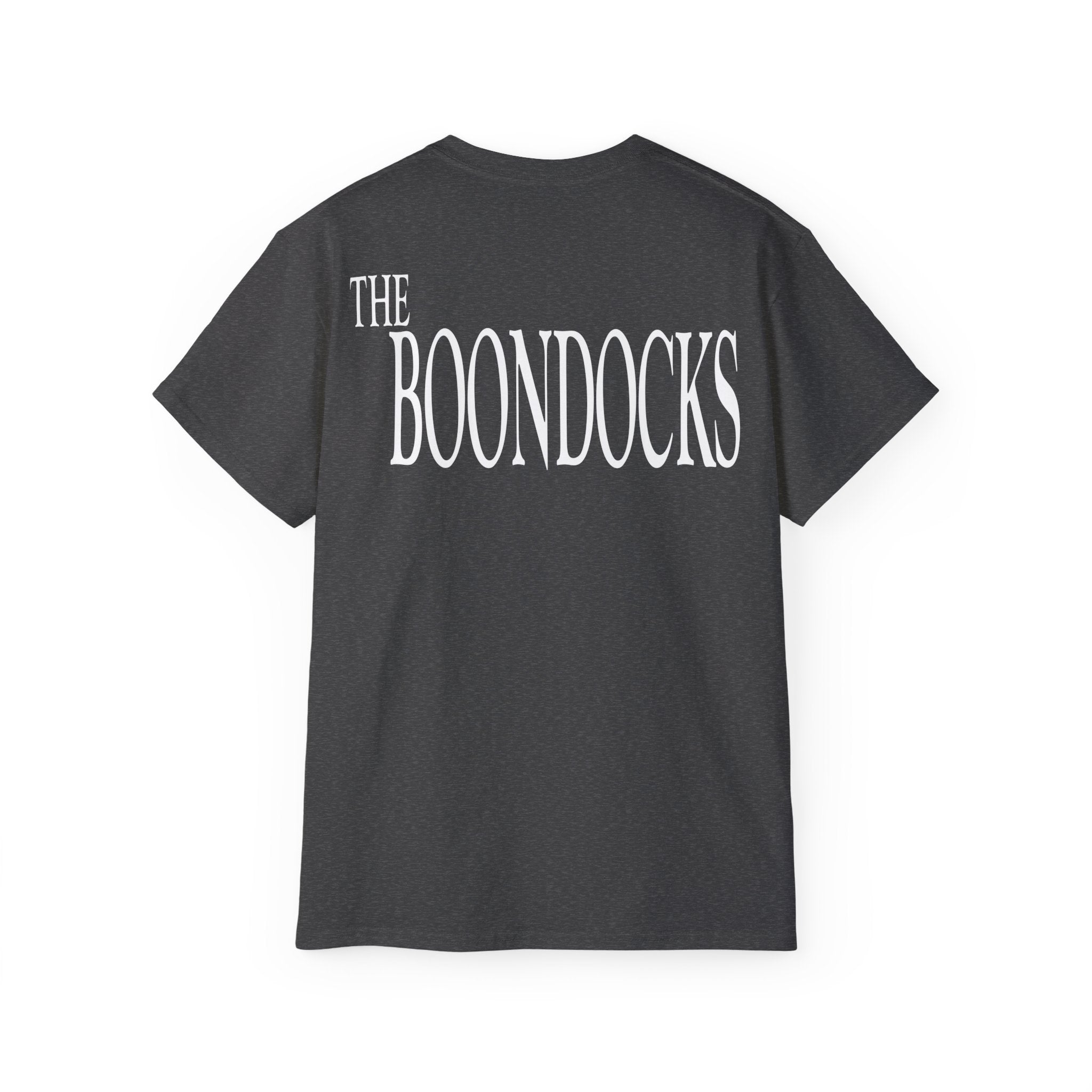 The Boondocks - Camiseta ecológica blanca y negra de Huey Packing Heat