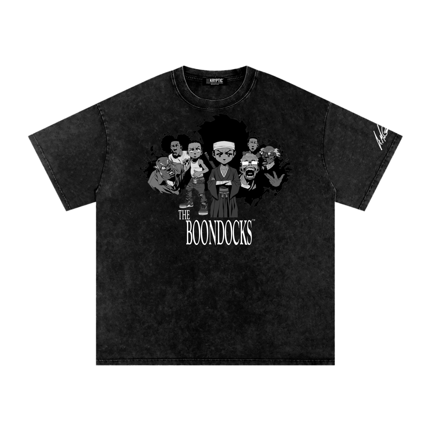 The Boondocks Ain’t No Peace in Woodcrest Acid Washed Oversized T-Shirt