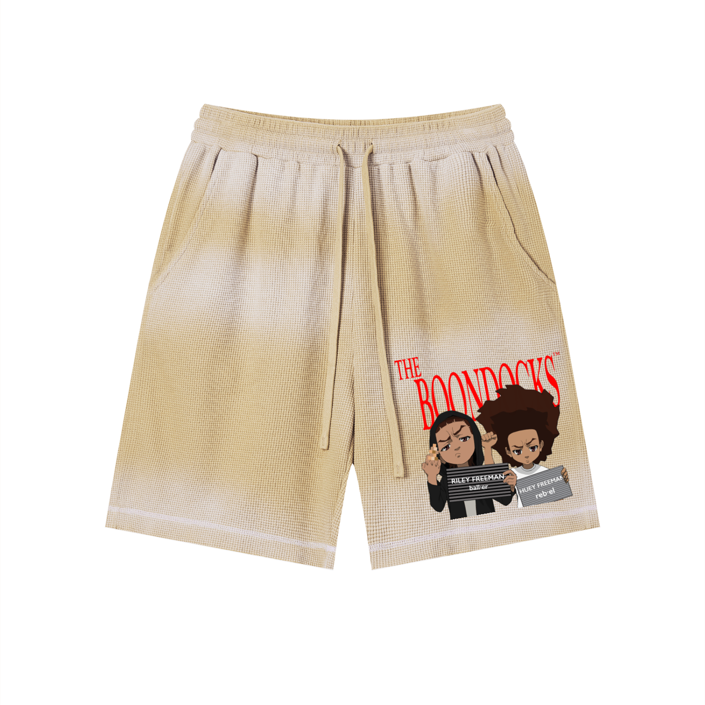The Boondocks Mugshot Brothers Waffle Shorts