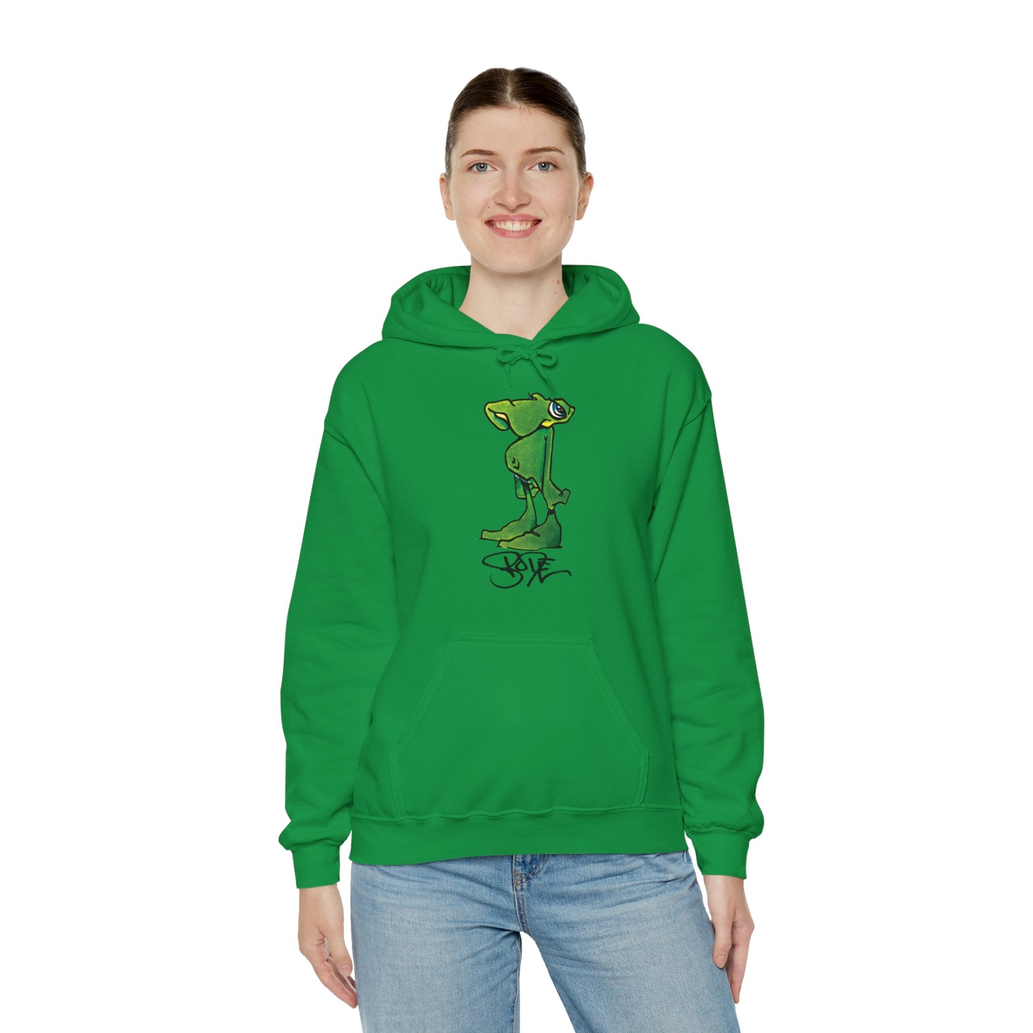 Bode Classic Da'Lizard Sudadera con capucha de doble cara de edición limitada verde