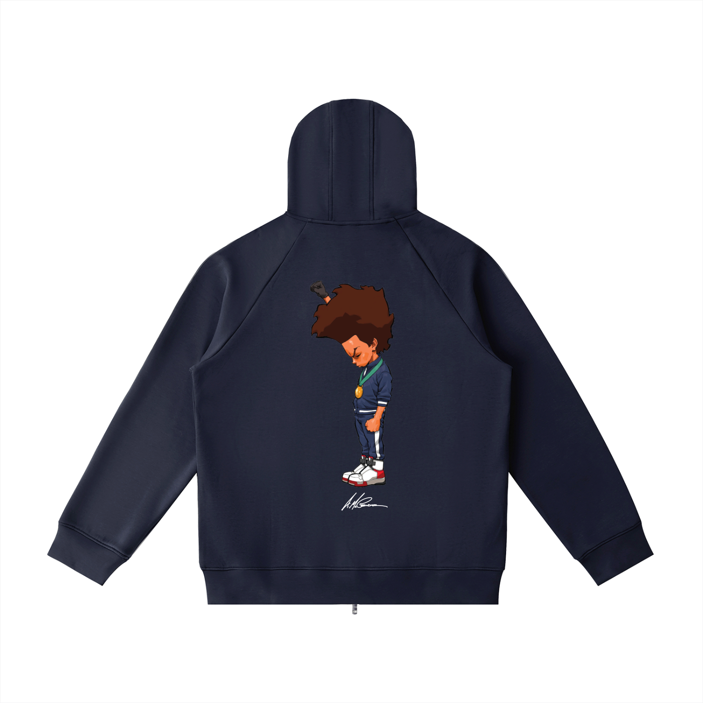 The Boondocks Huey Fist Stand Zipper Hoodie