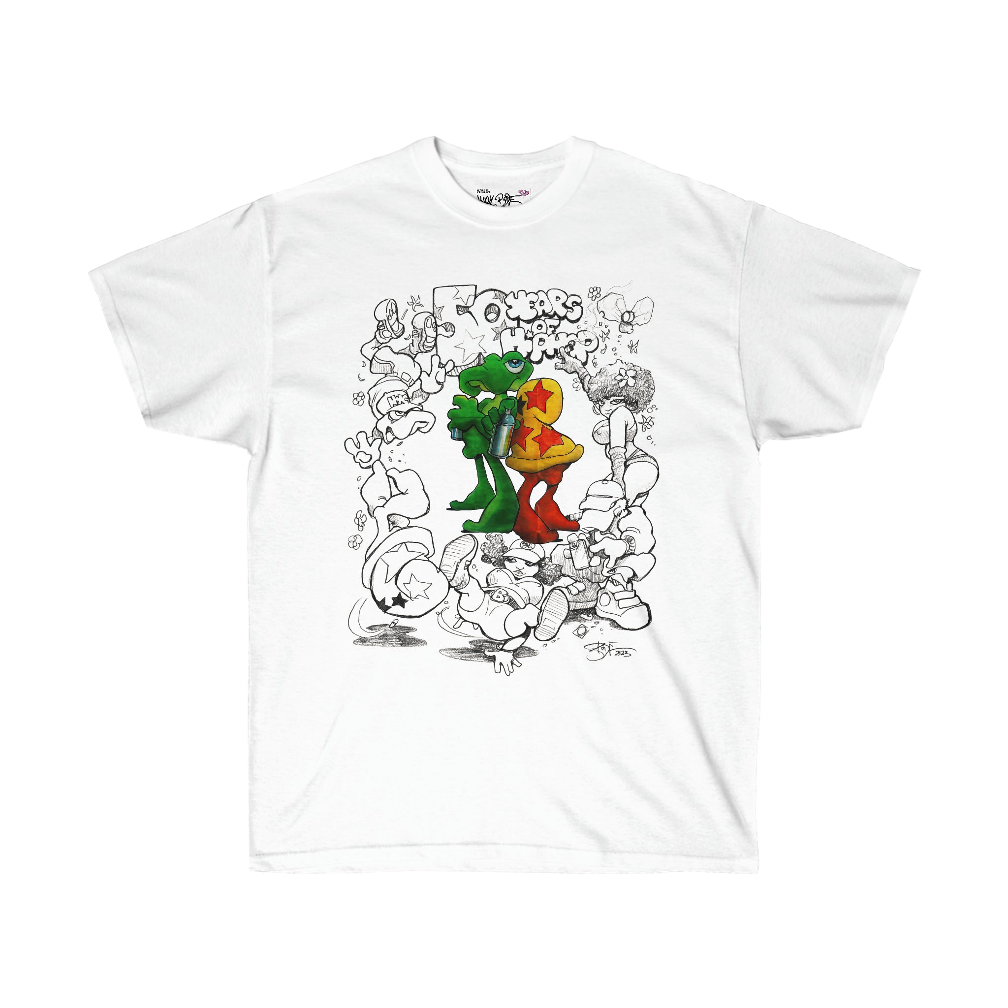 Bode X 50th Anniversary of Hip Hop Limited Edition Tee White