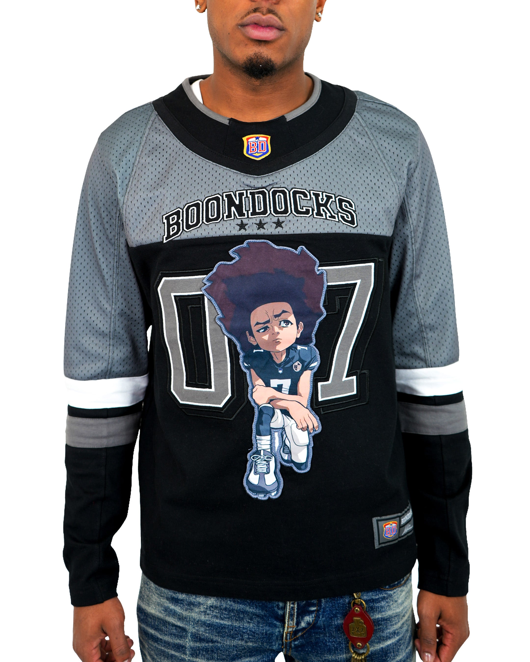 The Boondocks Huey Football Knit Black Jersey
