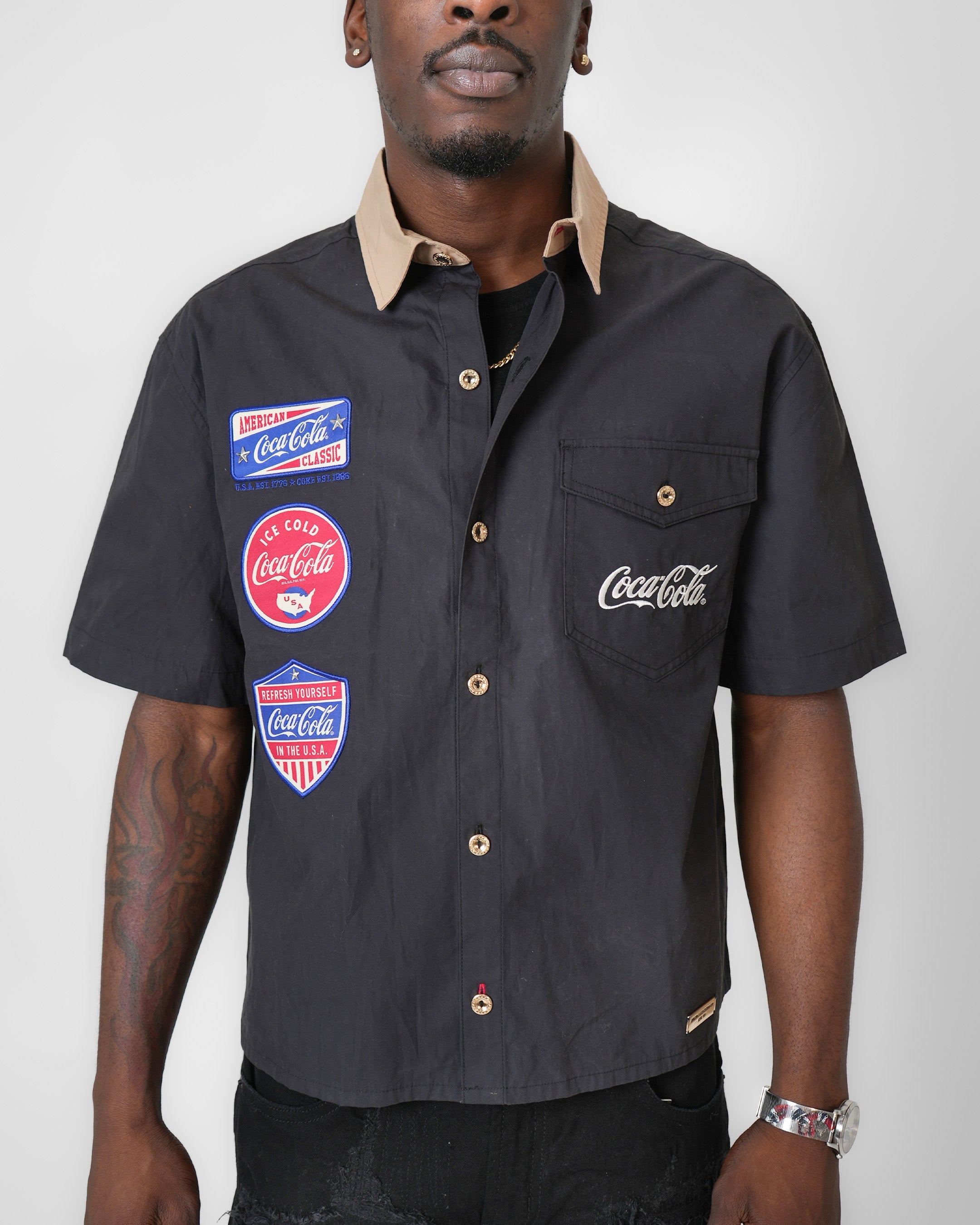 Coca-Cola Old Bodega Black Mechanic Shirt – de•Kryptic