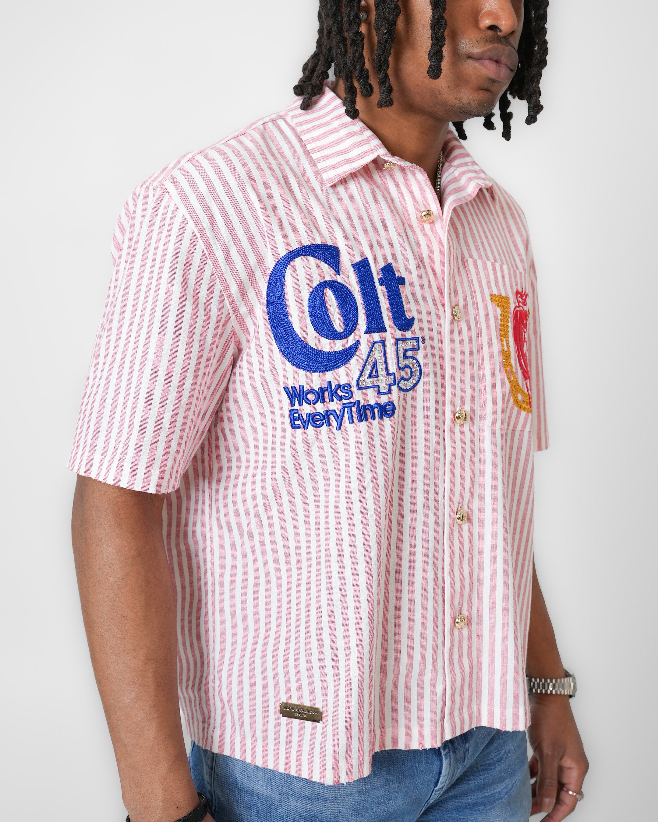 Colt 45 Classic Pink Mechanic Shirt