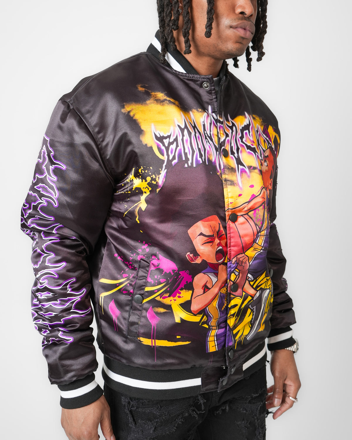 The Boondocks Riley & Huey “Woodcrest Court Kings” Varsity Jacket
