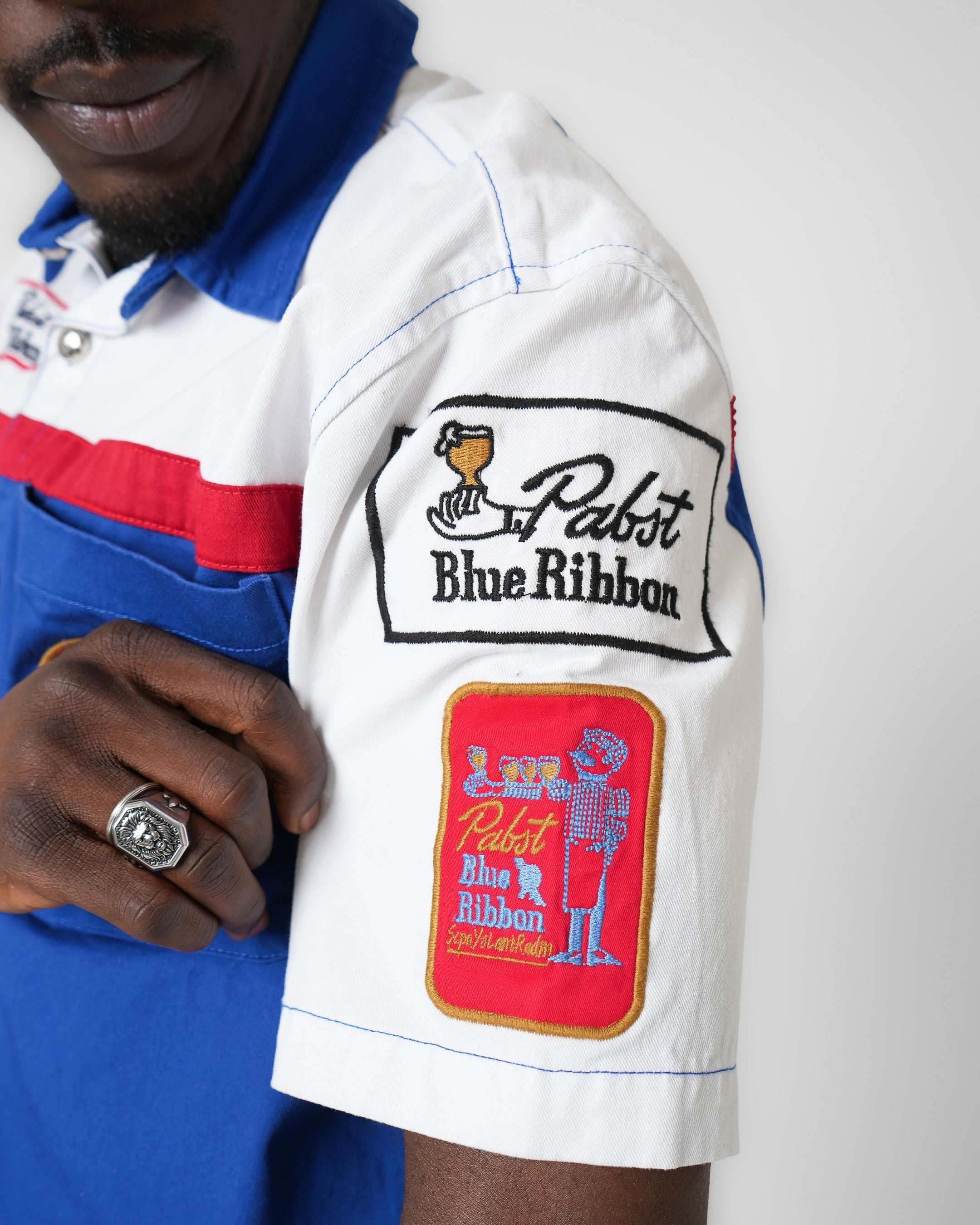 Pabst Blue Ribbon Heritage Colorblock Mechanic Shirt