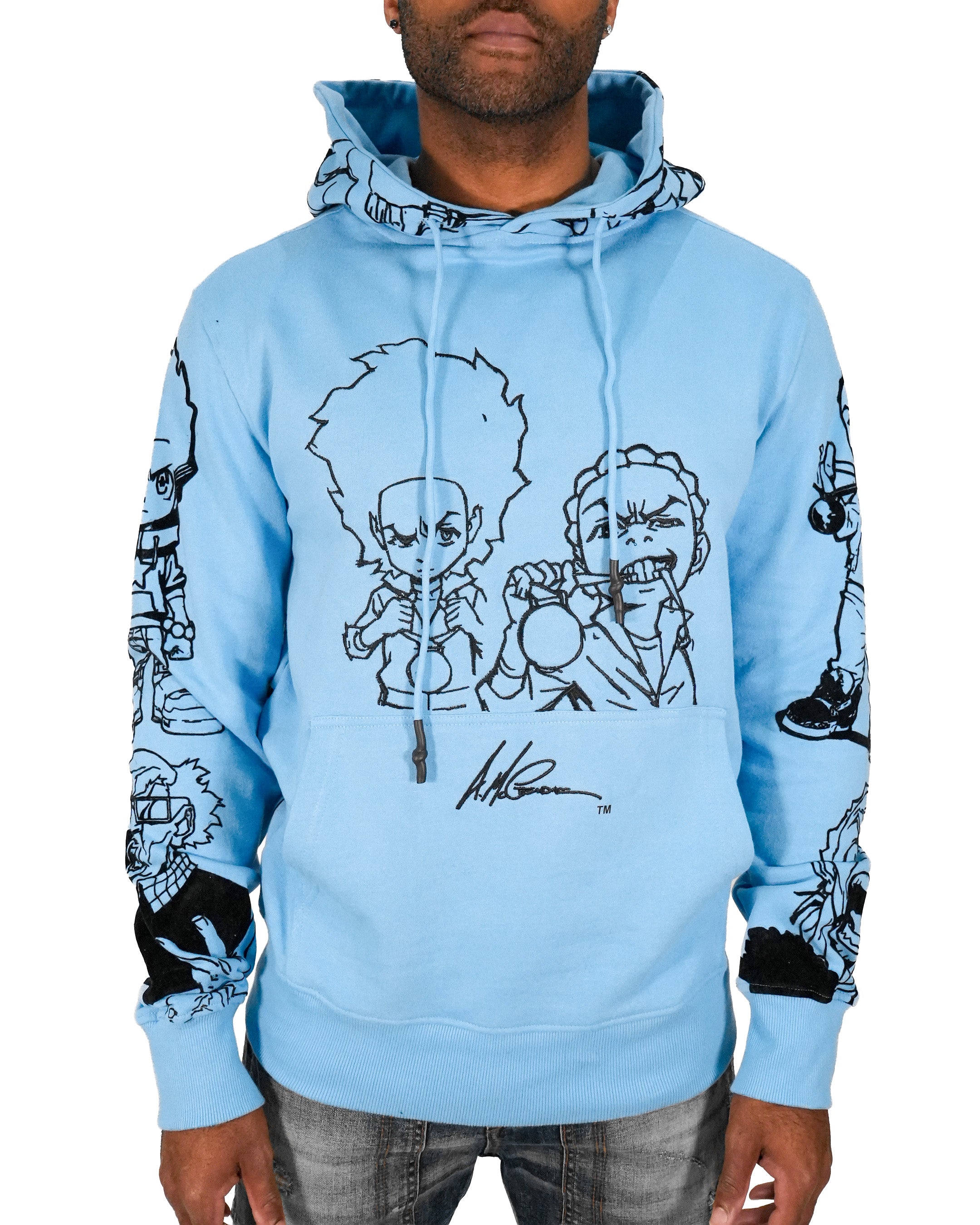 The Boondocks Gold Winners Outline Blue Hoodie | deKryptic – de 