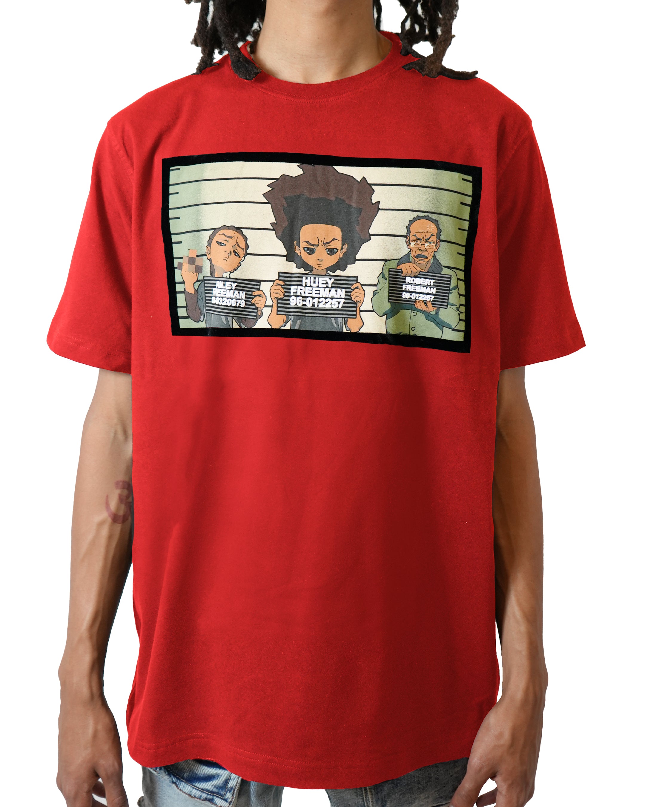 The Boondocks - Family Mugshot Red T-Shirt