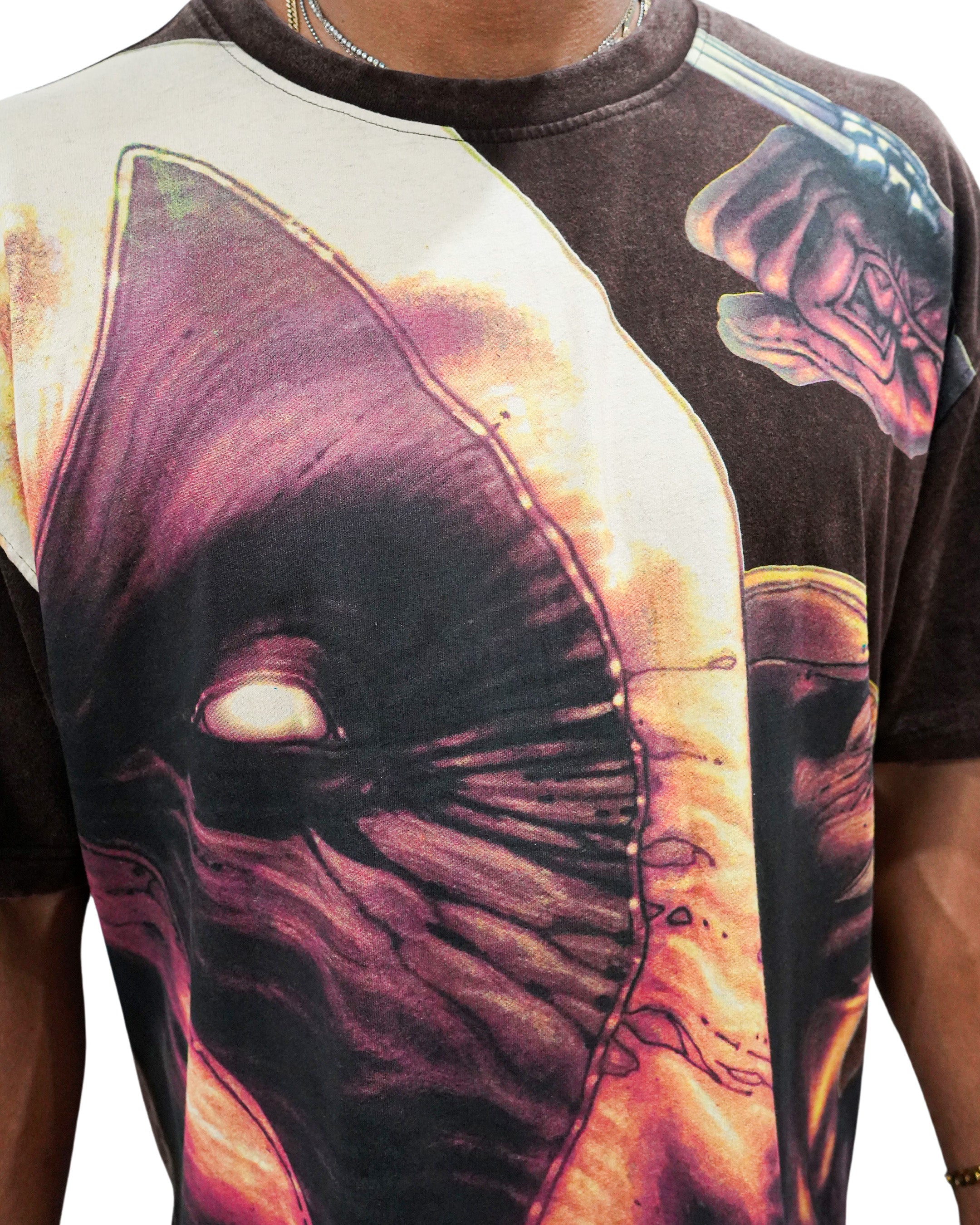 Deadpool x Wolverine - Claws and Chaos Oversized Brown T-Shirt