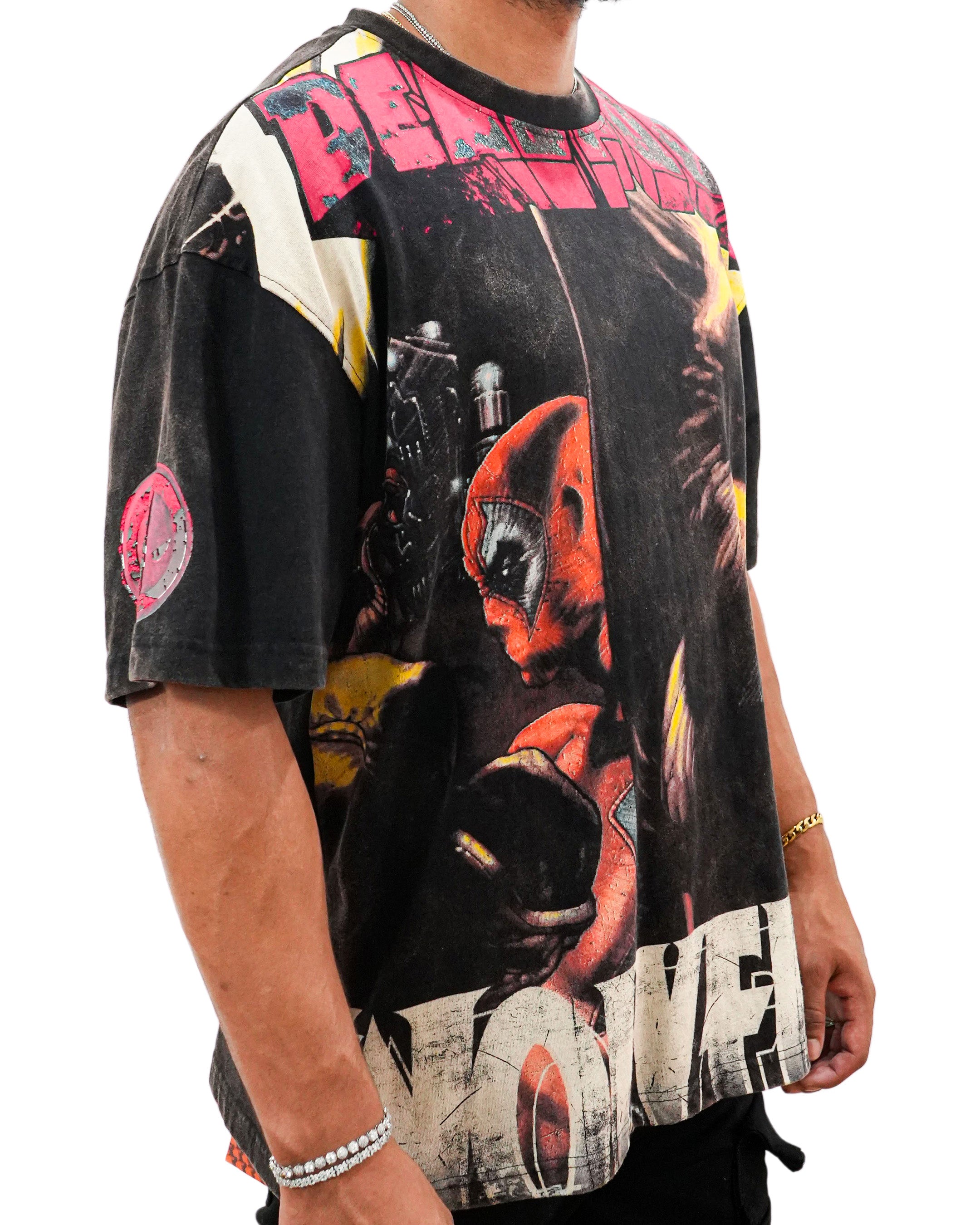 Deadpool x Wolverine - Regeneration Rivals Oversized Black T-Shirt
