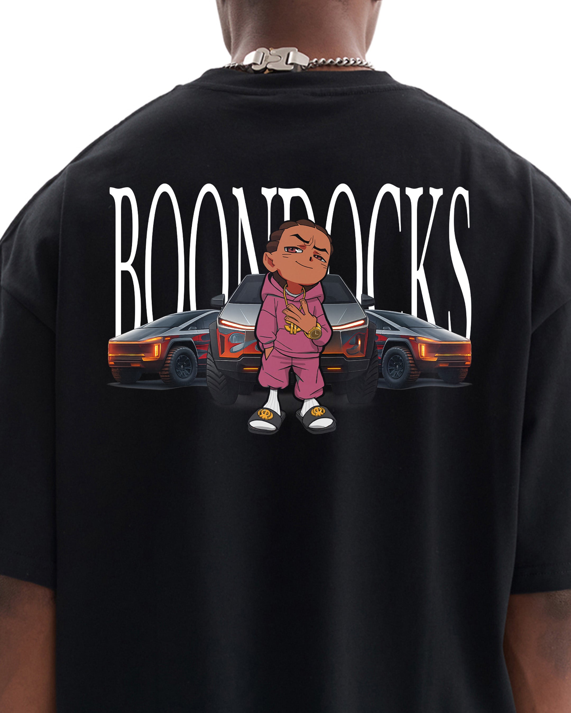 The Boondocks Next Gen Hustle Cropped Black T-Shirt