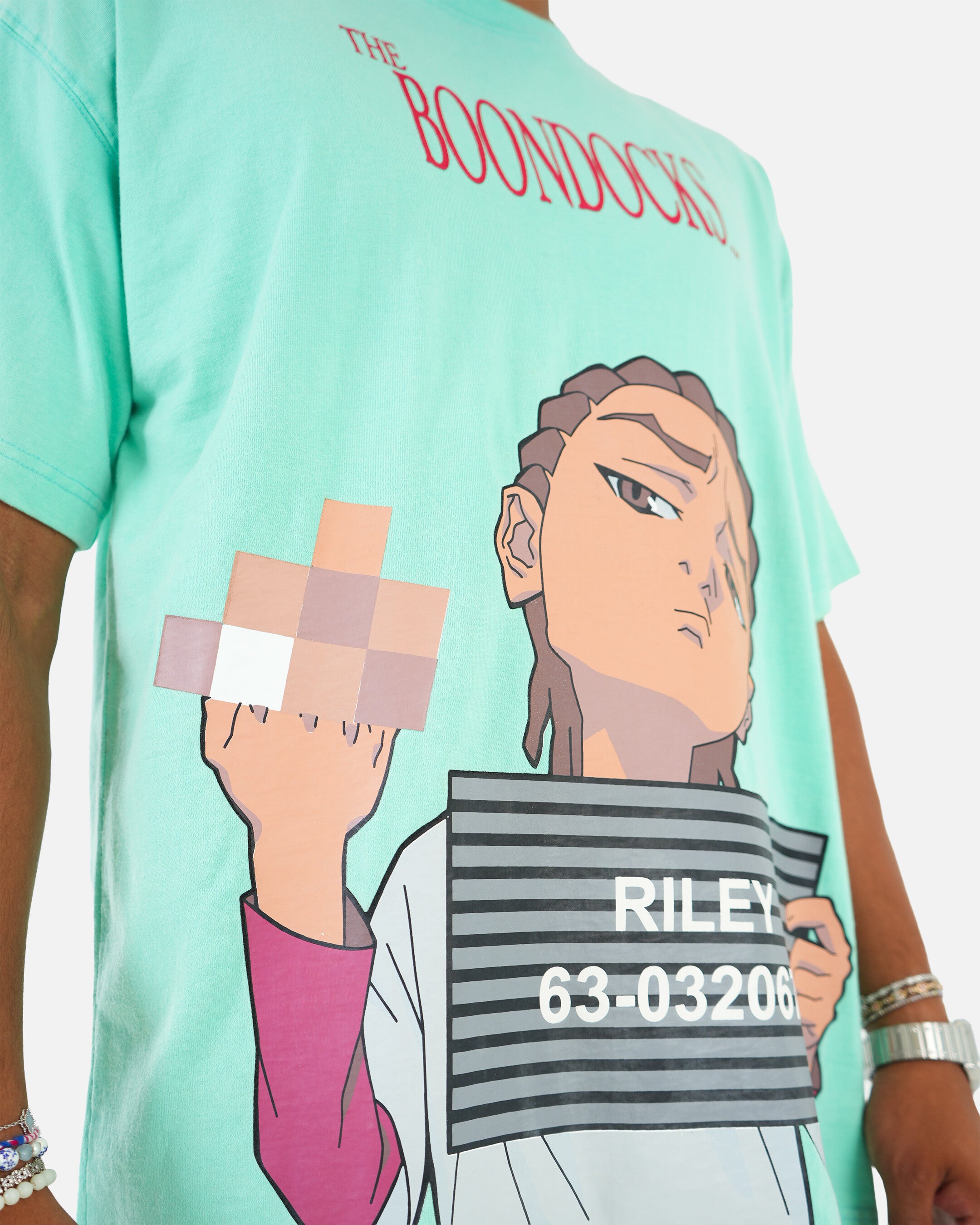 The Boondocks No Apologies Mint Green Wash T-Shirt