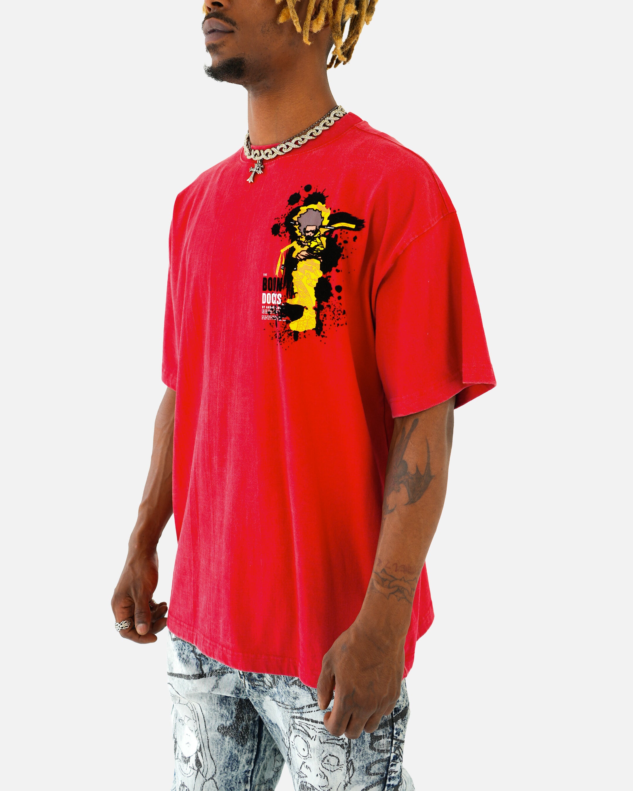 The Boondocks Sword Of Woodcrest Red Stone Wash T-Shirt