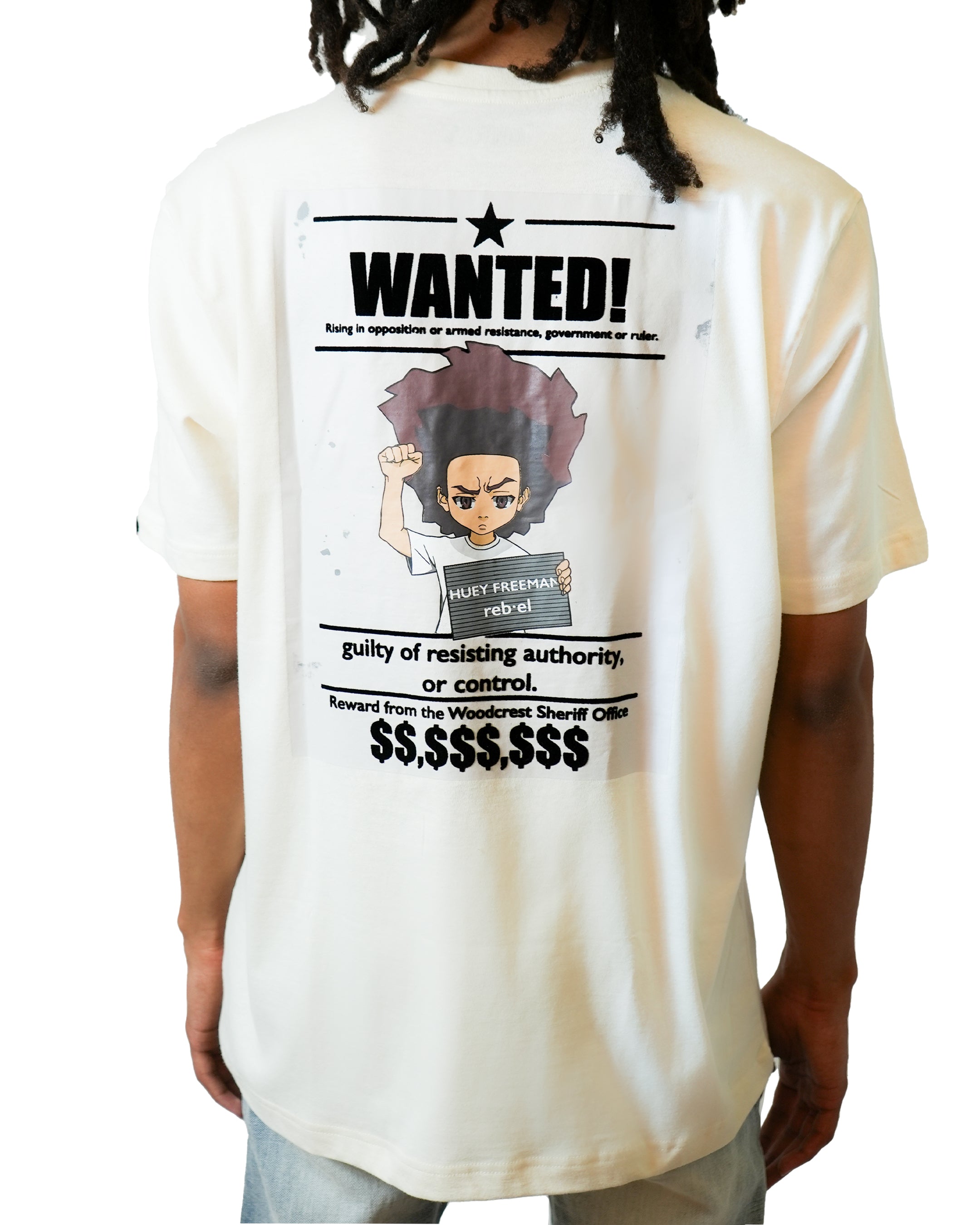 The Boondocks - Huey Wanted Tan T-Shirt