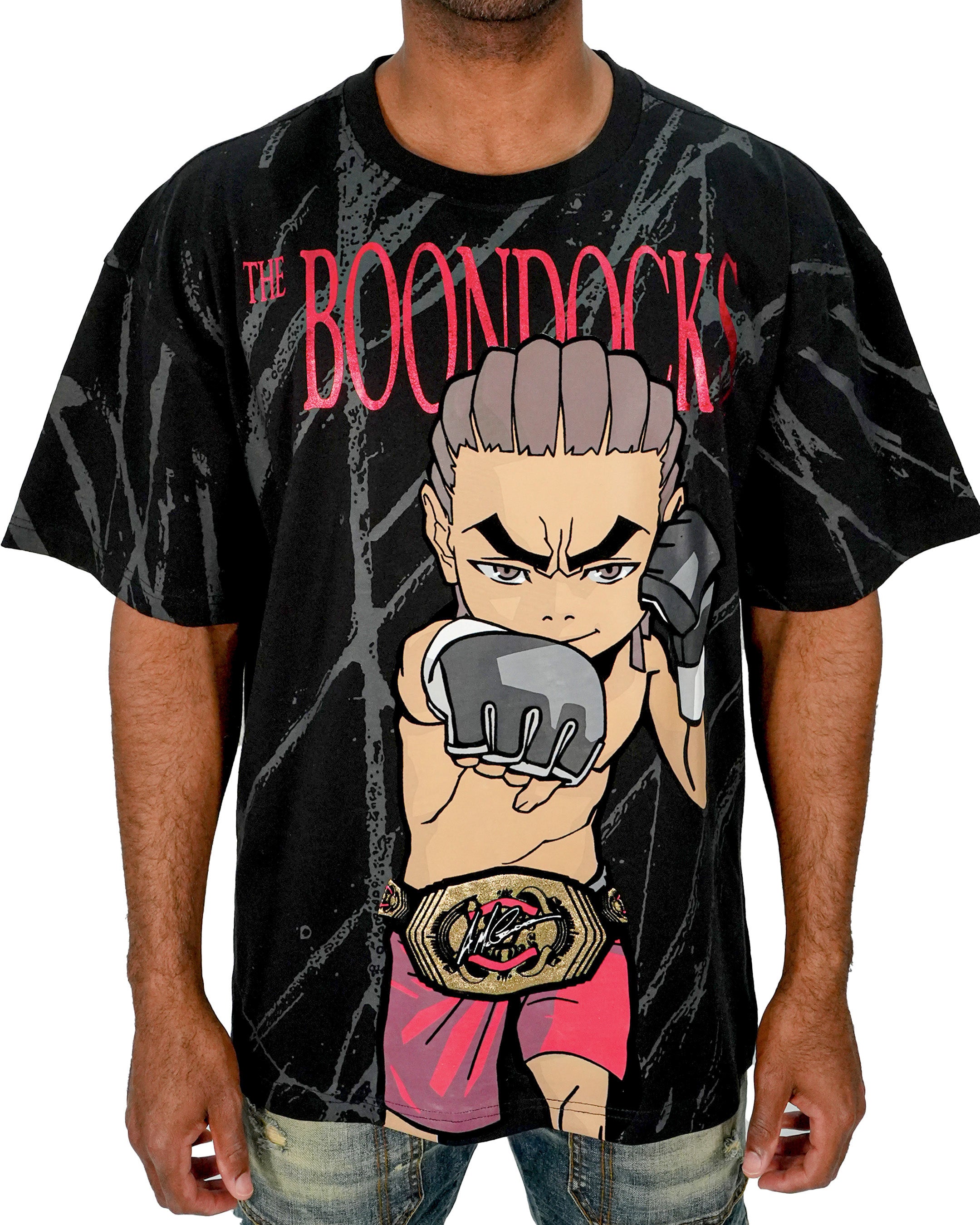 The Boondocks - Riley Ali Boxer Over Sized Black T-Shirt – de•Kryptic