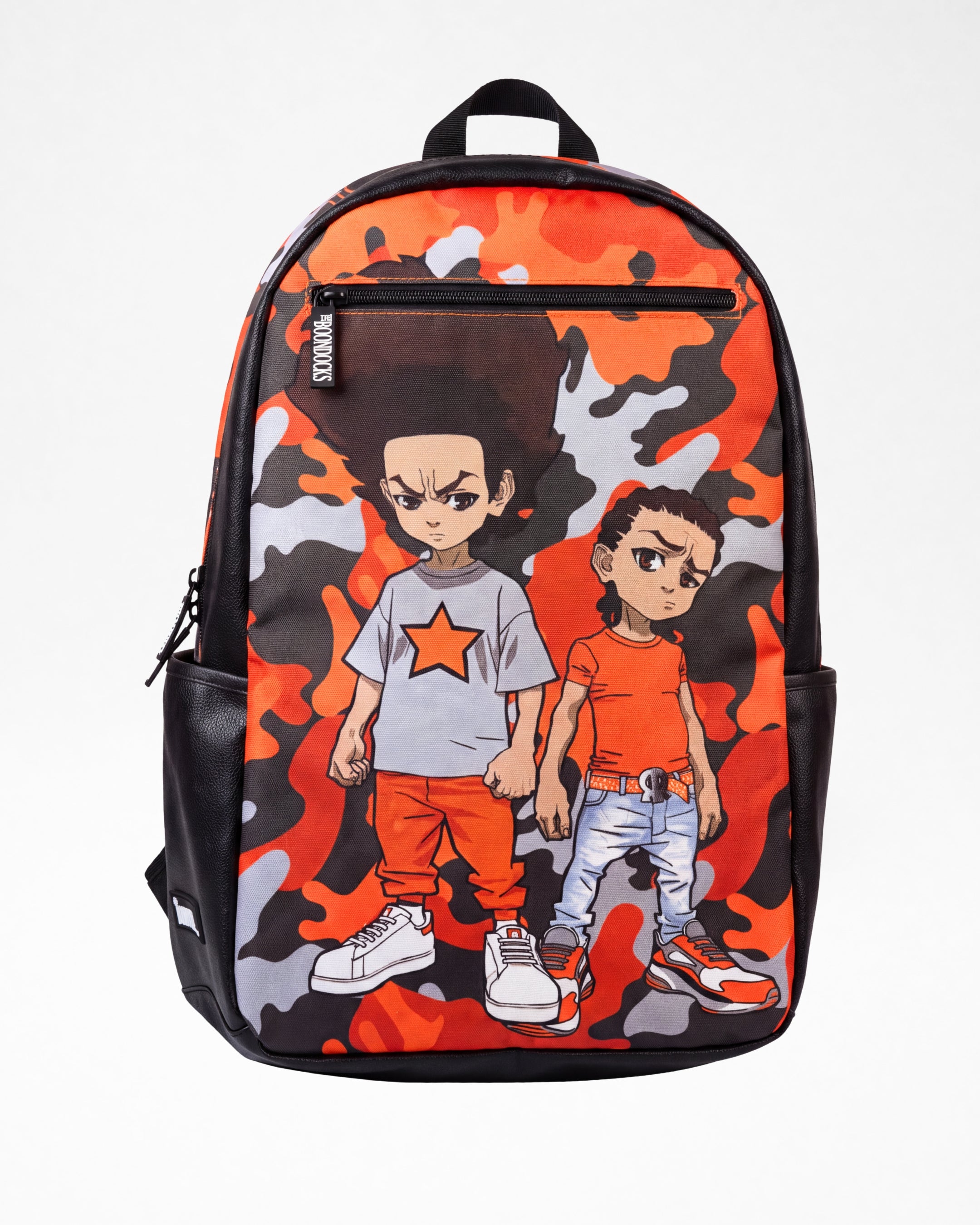 The Boondocks Huey & Riley Orange Camo Backpack