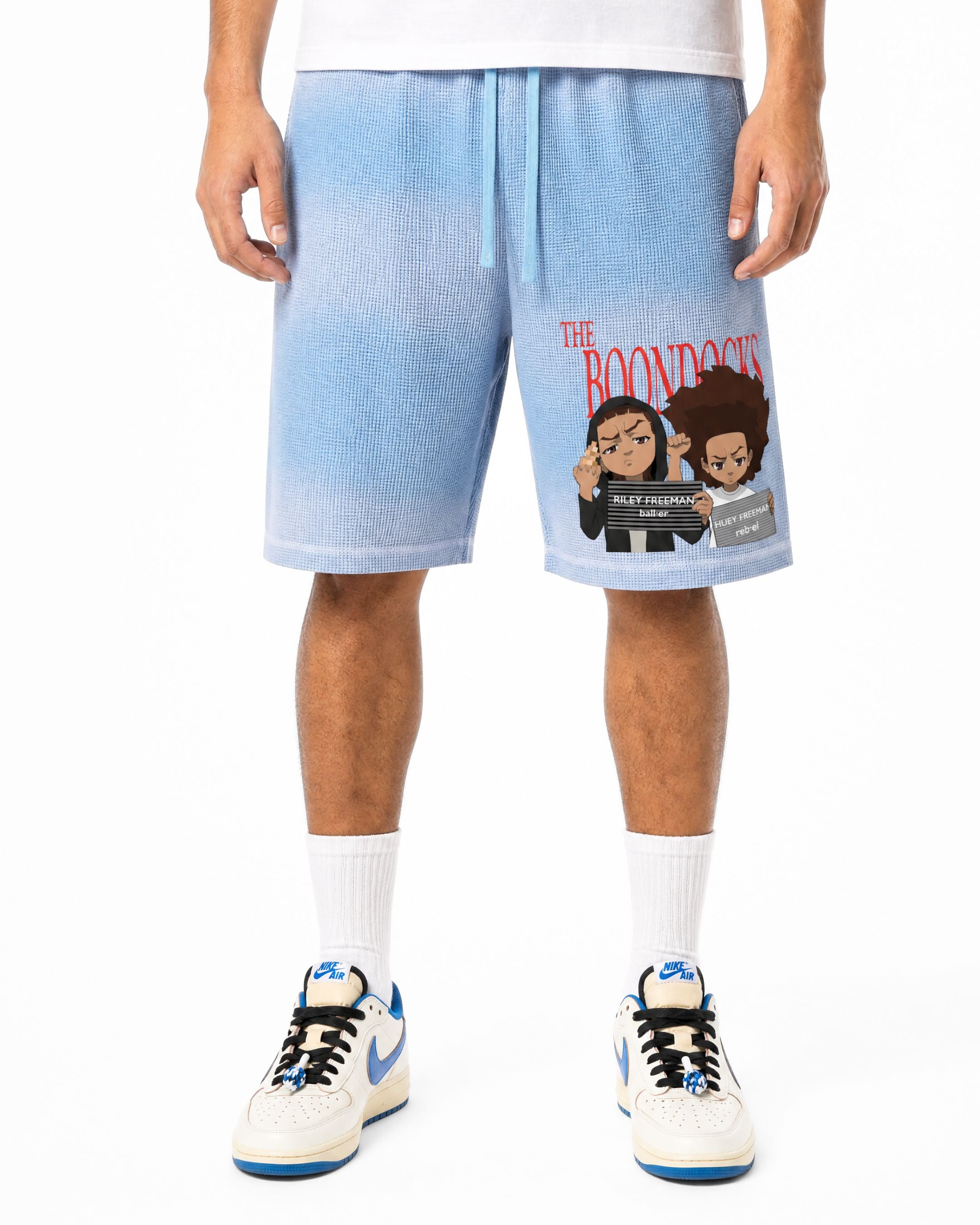 The Boondocks Mugshot Brothers Waffle Shorts