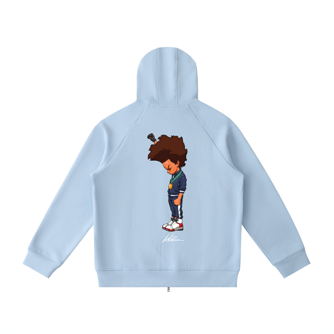 The Boondocks Huey Fist Stand Zipper Hoodie
