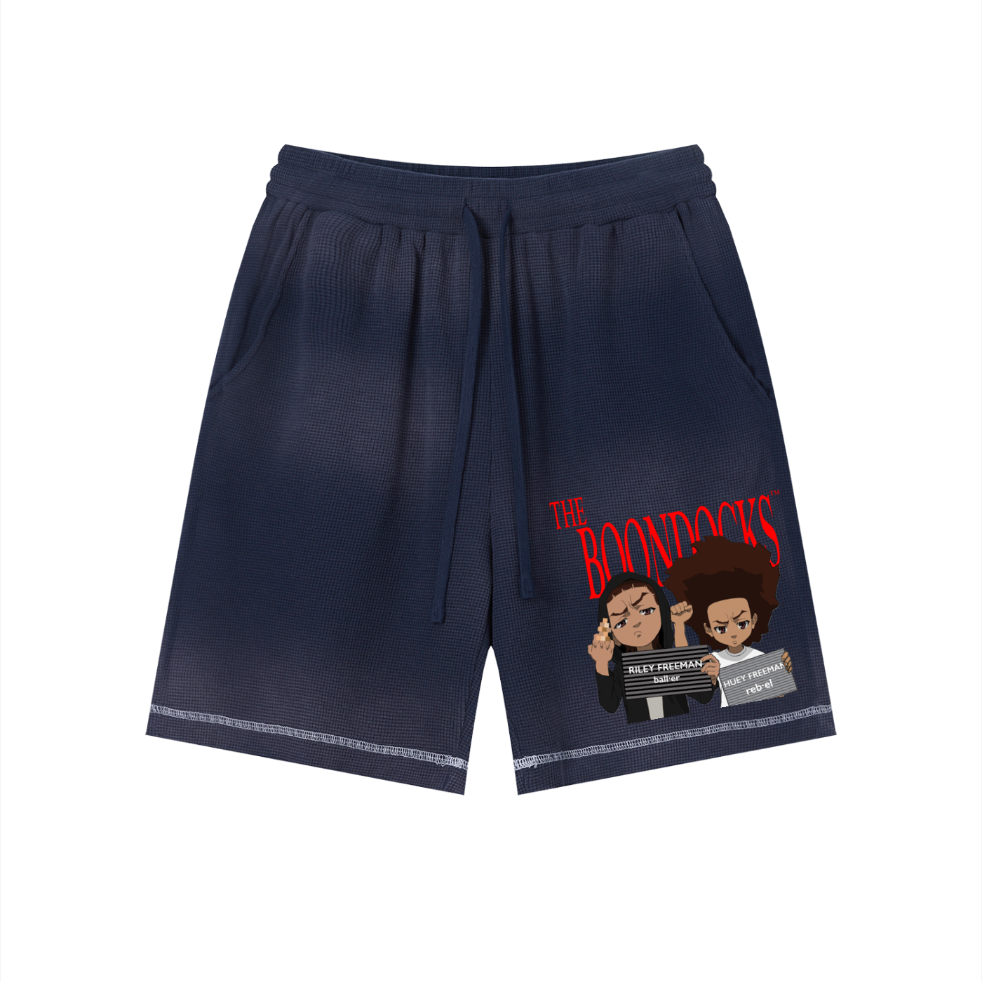 The Boondocks Mugshot Brothers Waffle Shorts