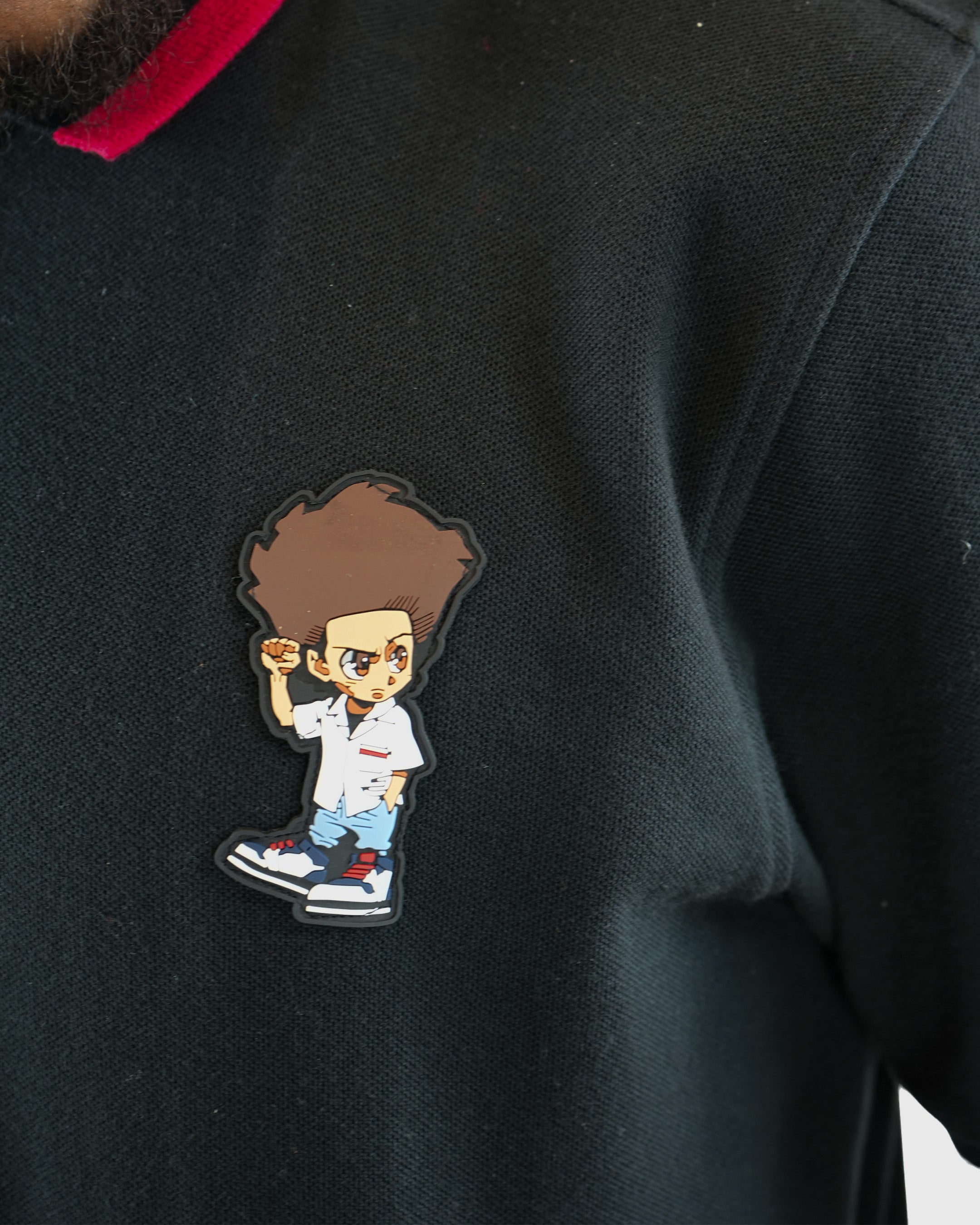 The Boondocks - Huey Black Polo Shirt