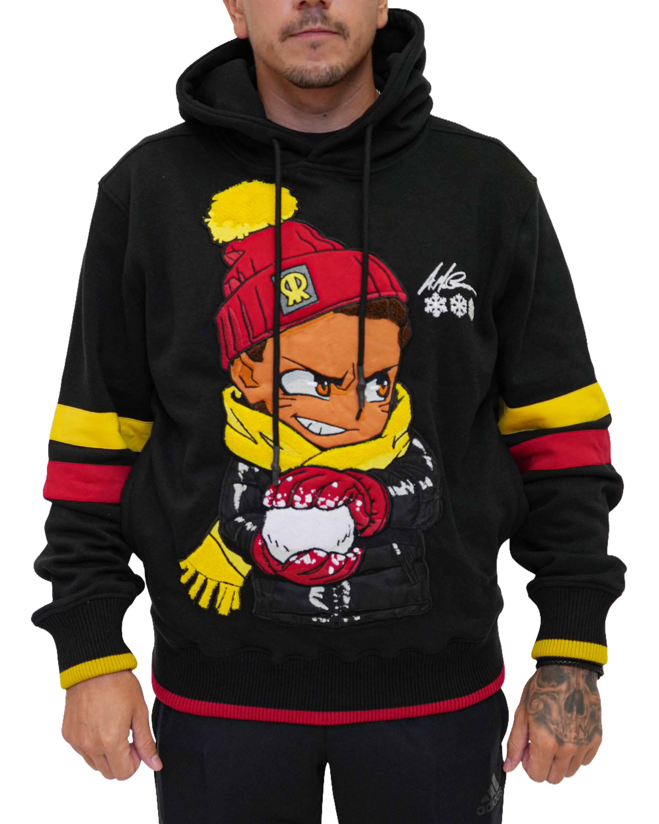 The Boondocks - Riley Snowball Fight sudadera con capucha negra de punto