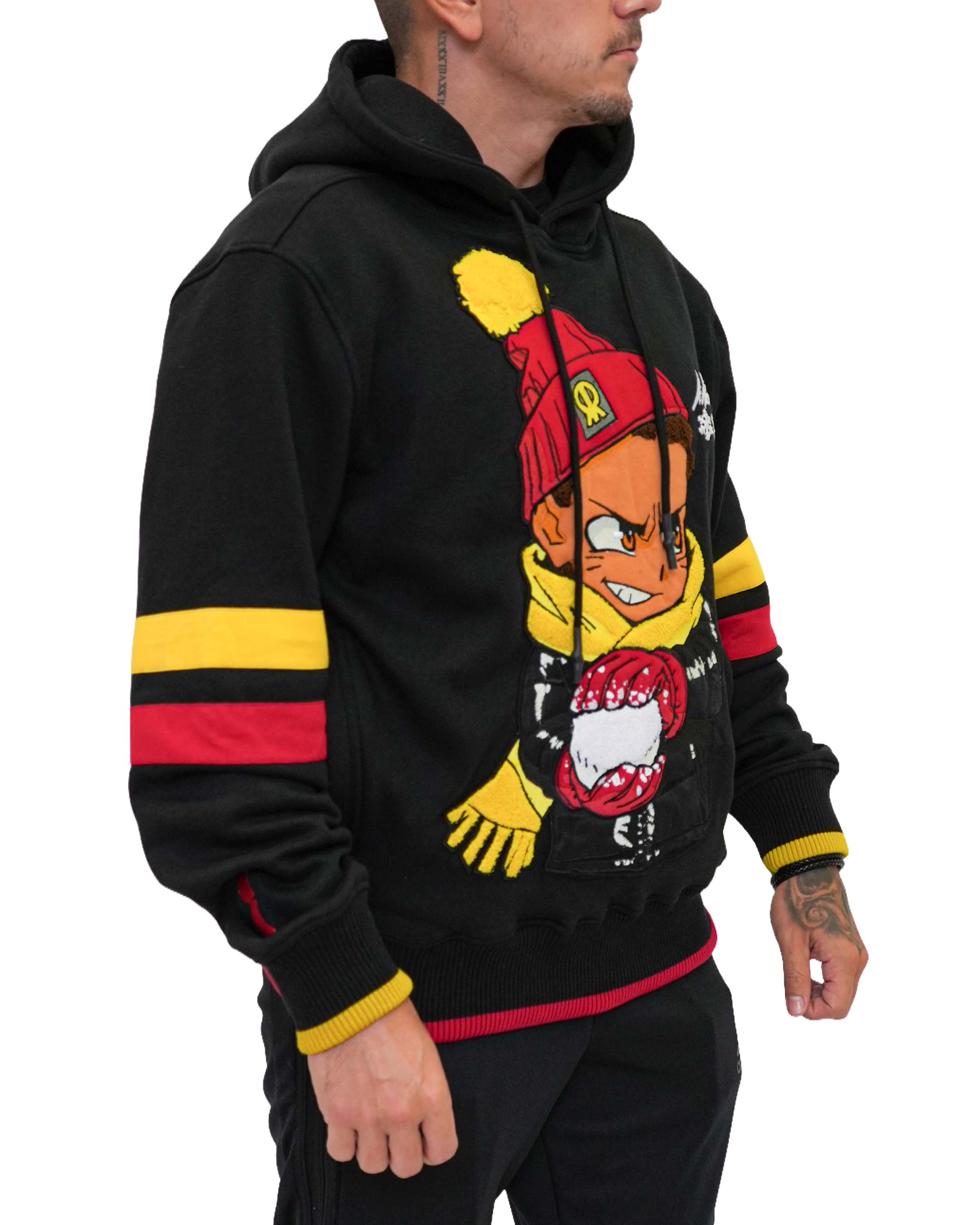 The Boondocks - Riley Snowball Fight sudadera con capucha negra de punto