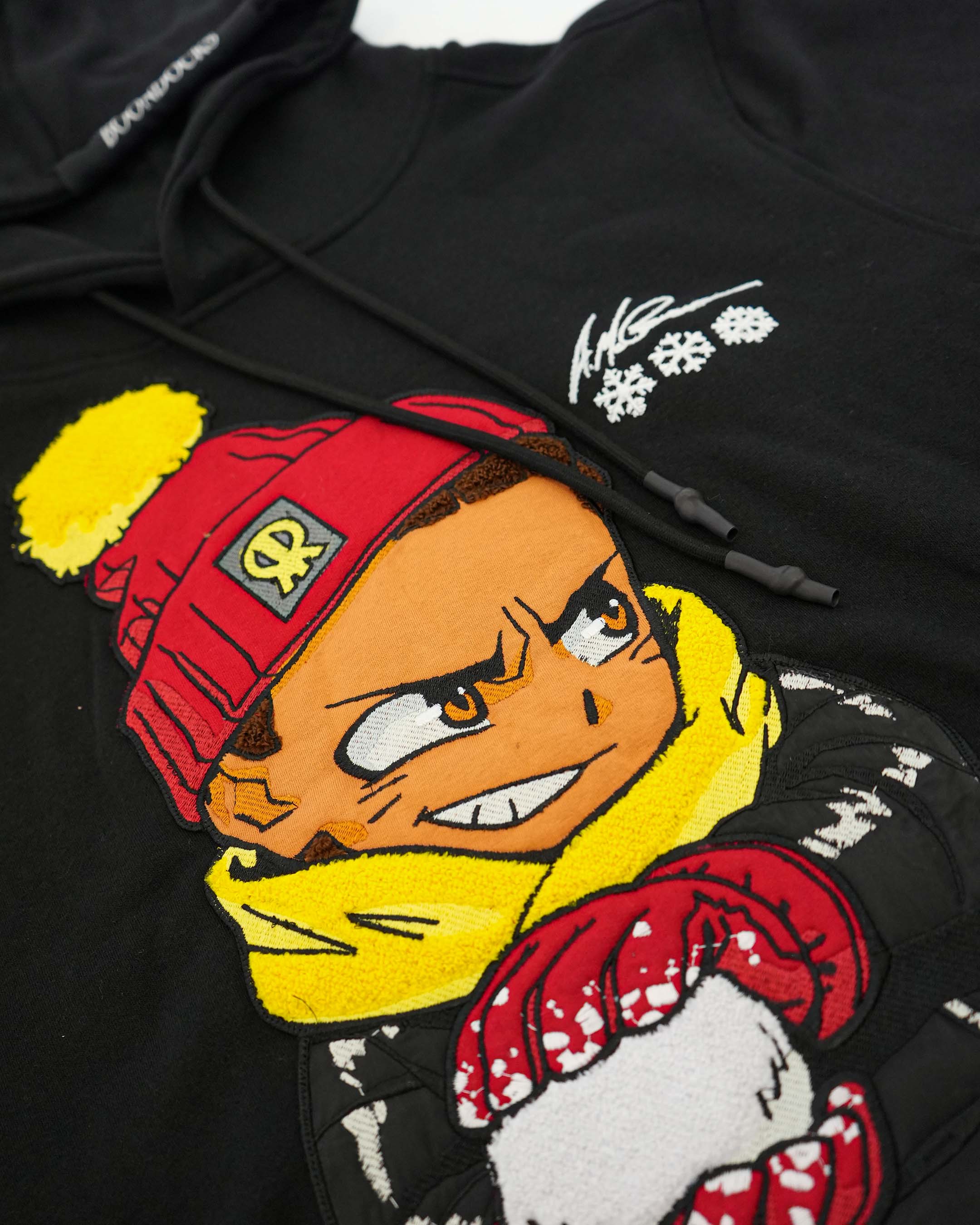 The Boondocks - Riley Snowball Fight sudadera con capucha negra de punto