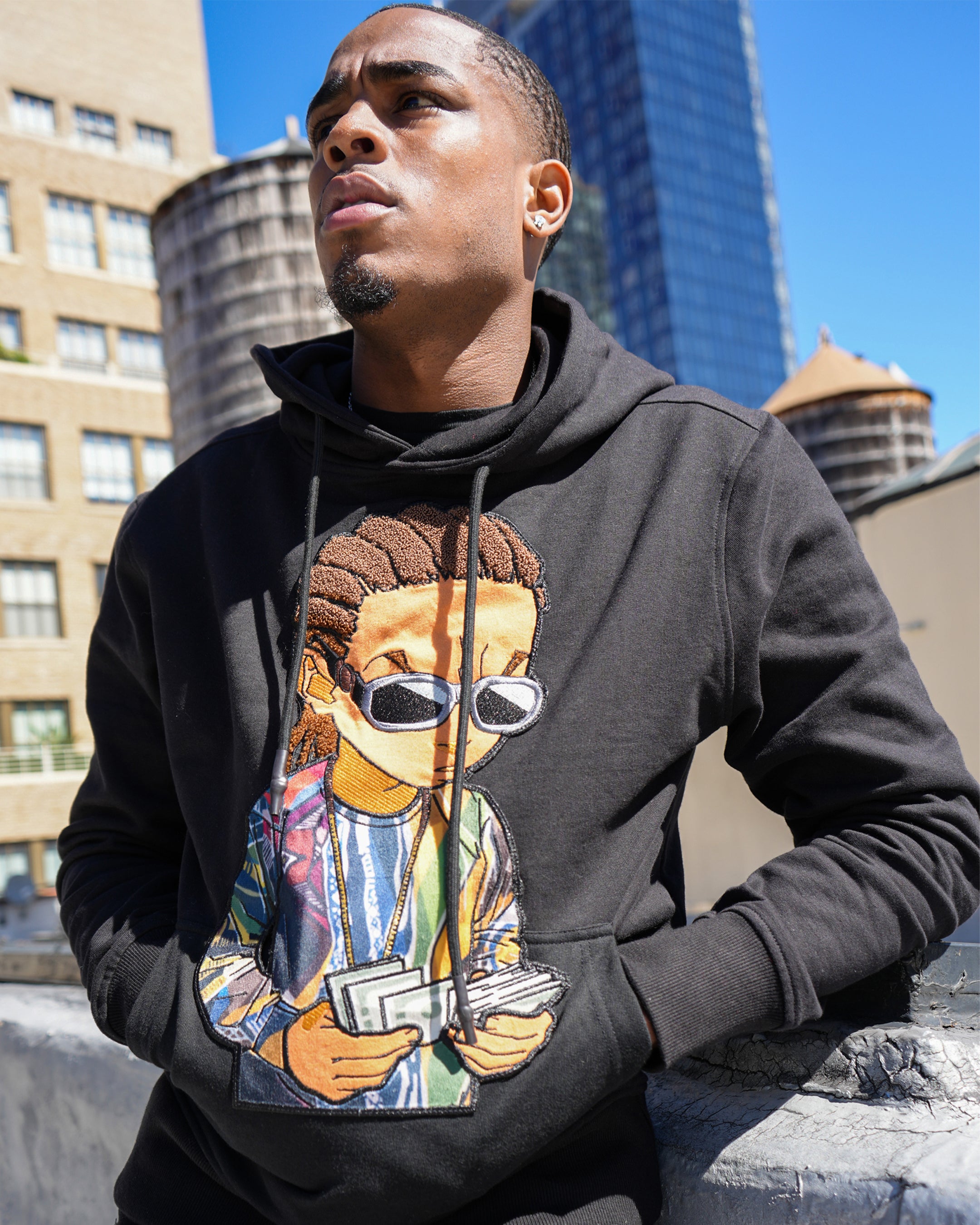 The Boondocks - Riley Smalls sudadera con capucha de punto negra