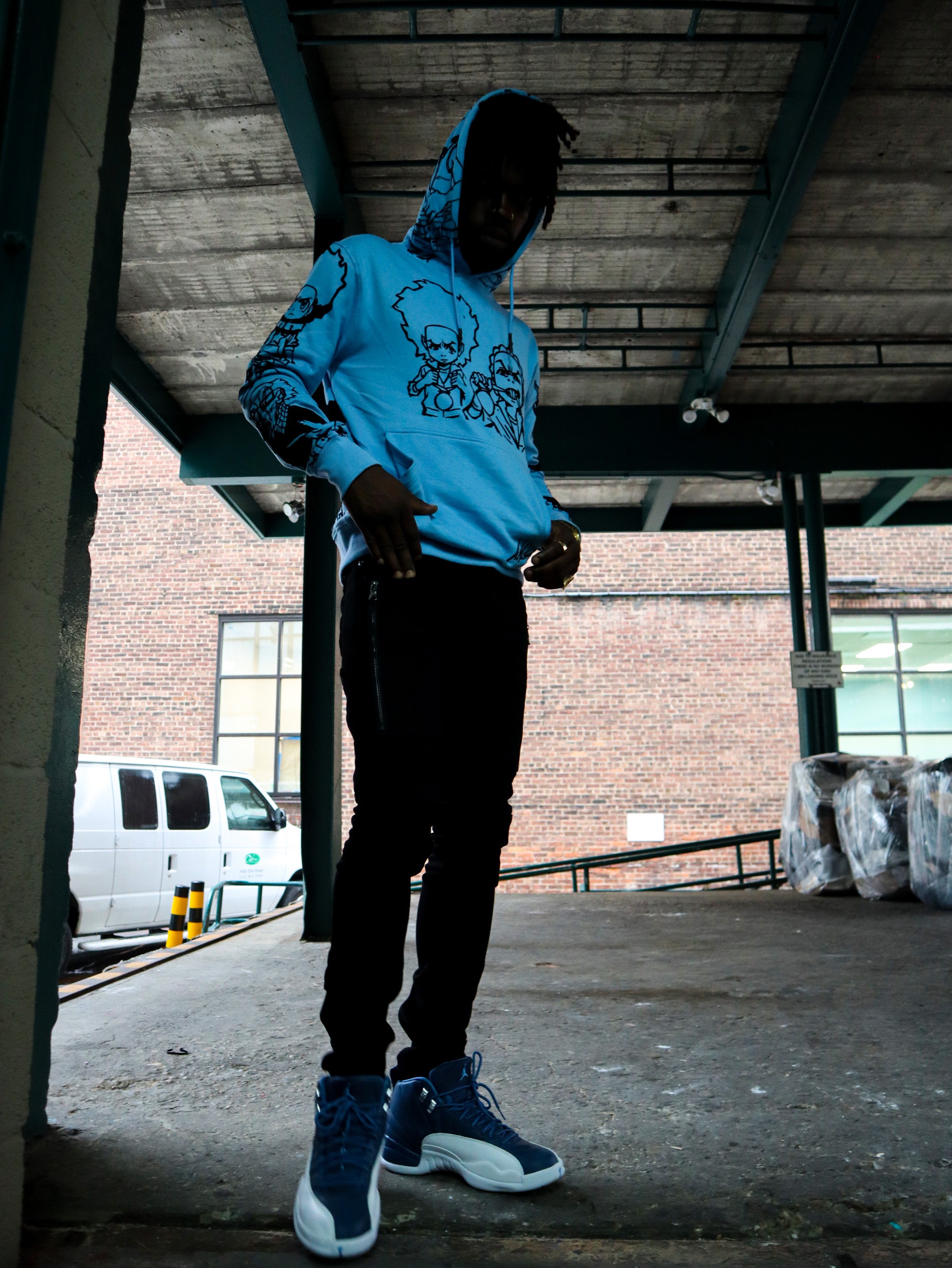 deKryptic x The Boondocks - Gold Winners Outline sudadera con capucha azul