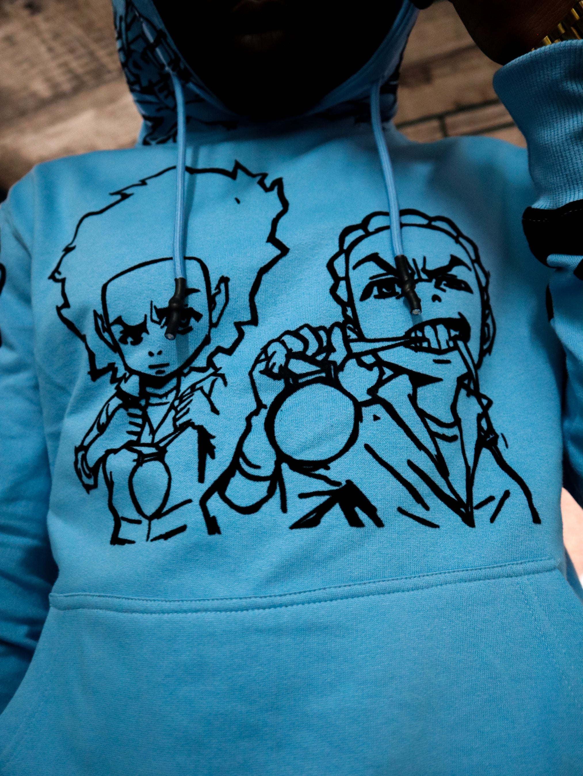 deKryptic x The Boondocks - Gold Winners Outline sudadera con capucha azul