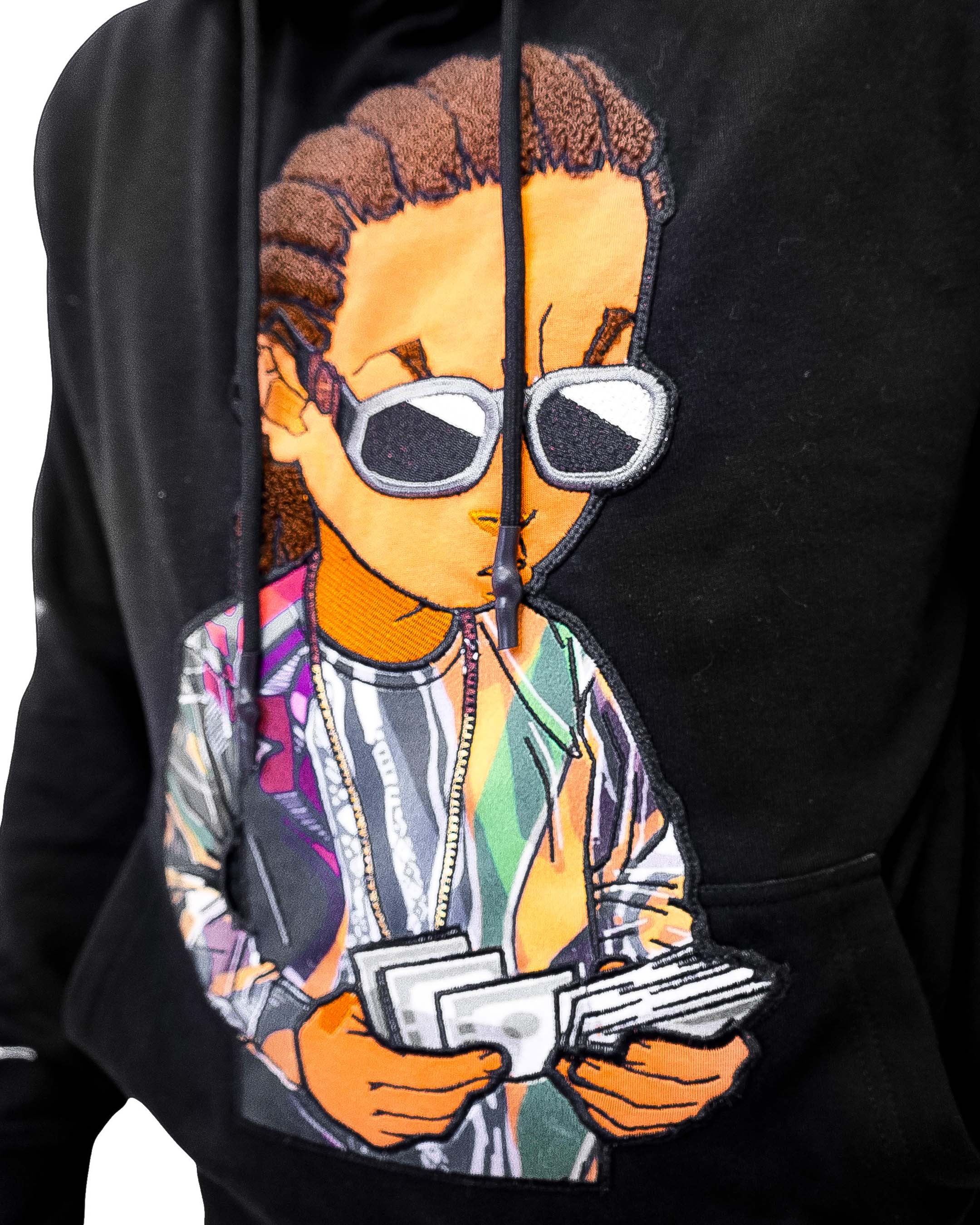 The Boondocks - Riley Smalls sudadera con capucha de punto negra