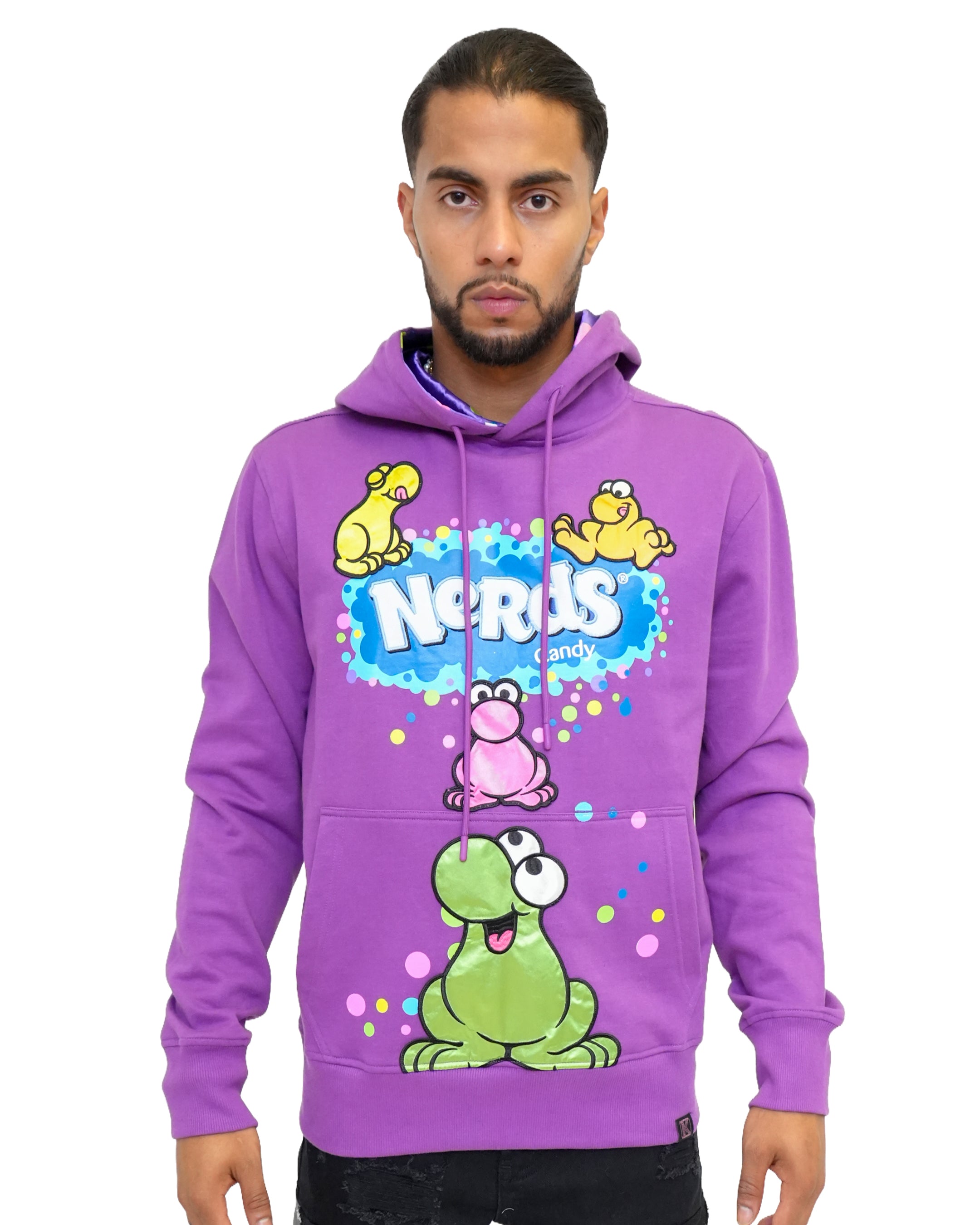 Sudadera con capucha de punto morada de Nerds® - Main Image