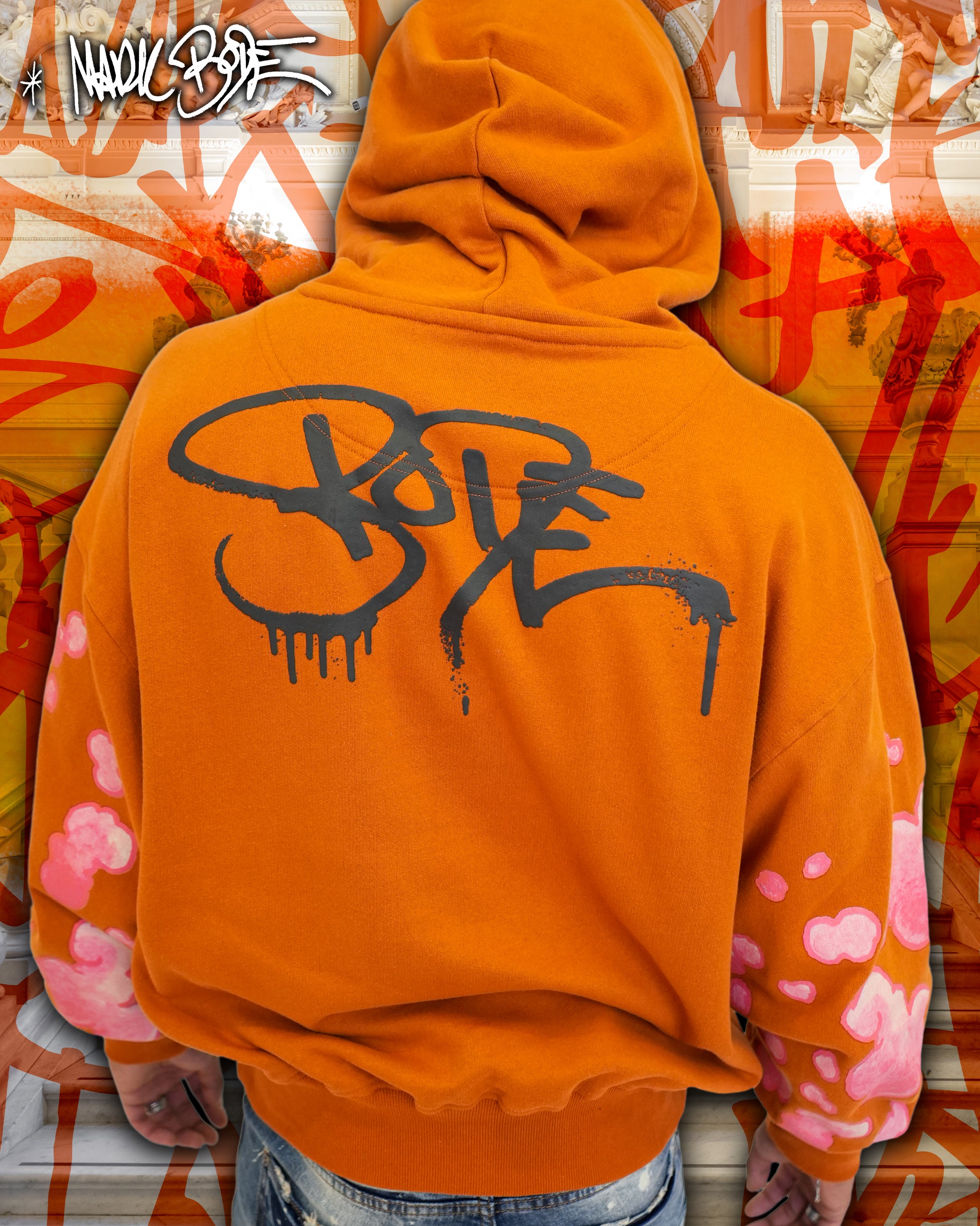 Mark Bodē sudadera con capucha de punto color óxido Stoned Cheech