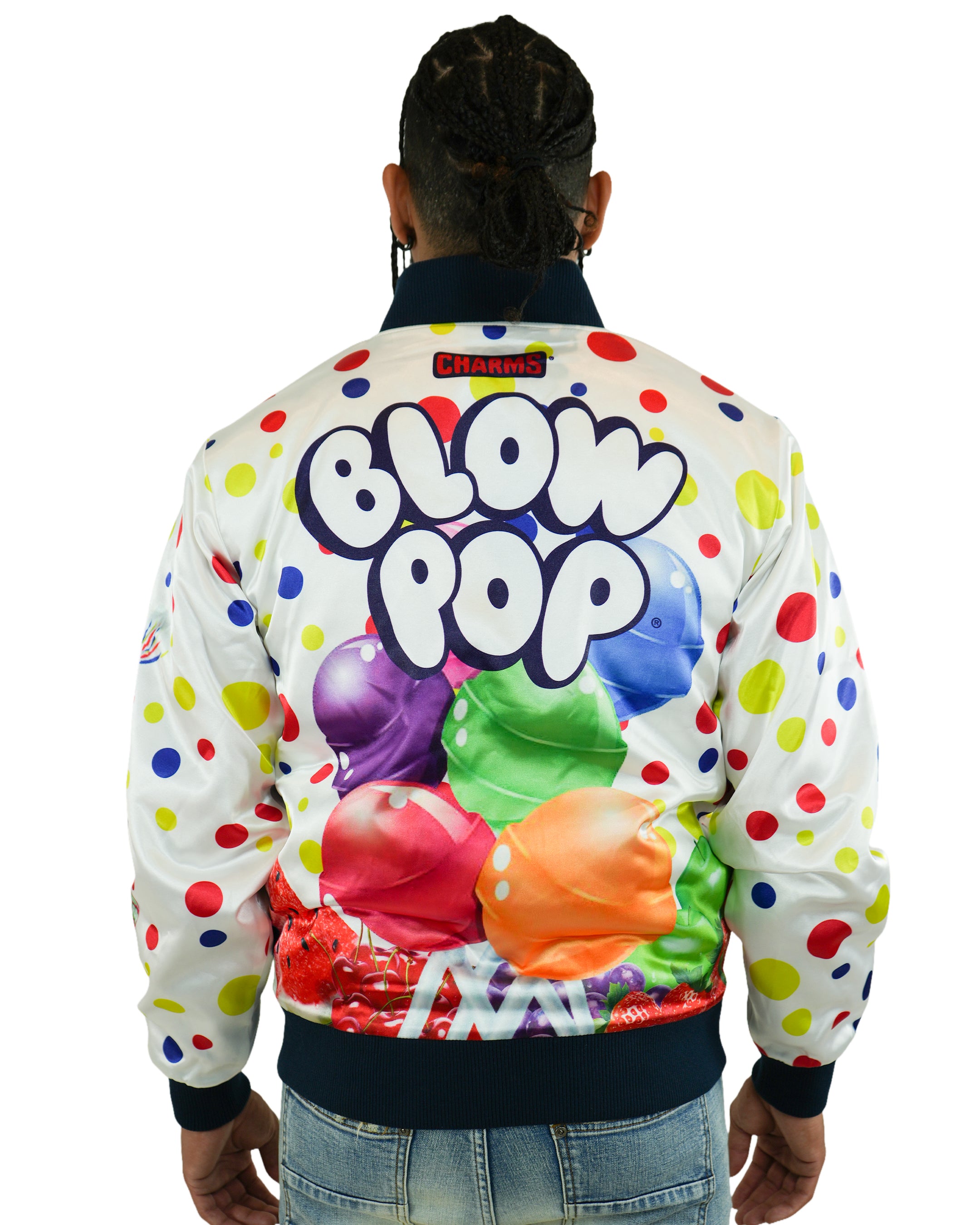 Blow Pop® Varsity Satin White Jacket