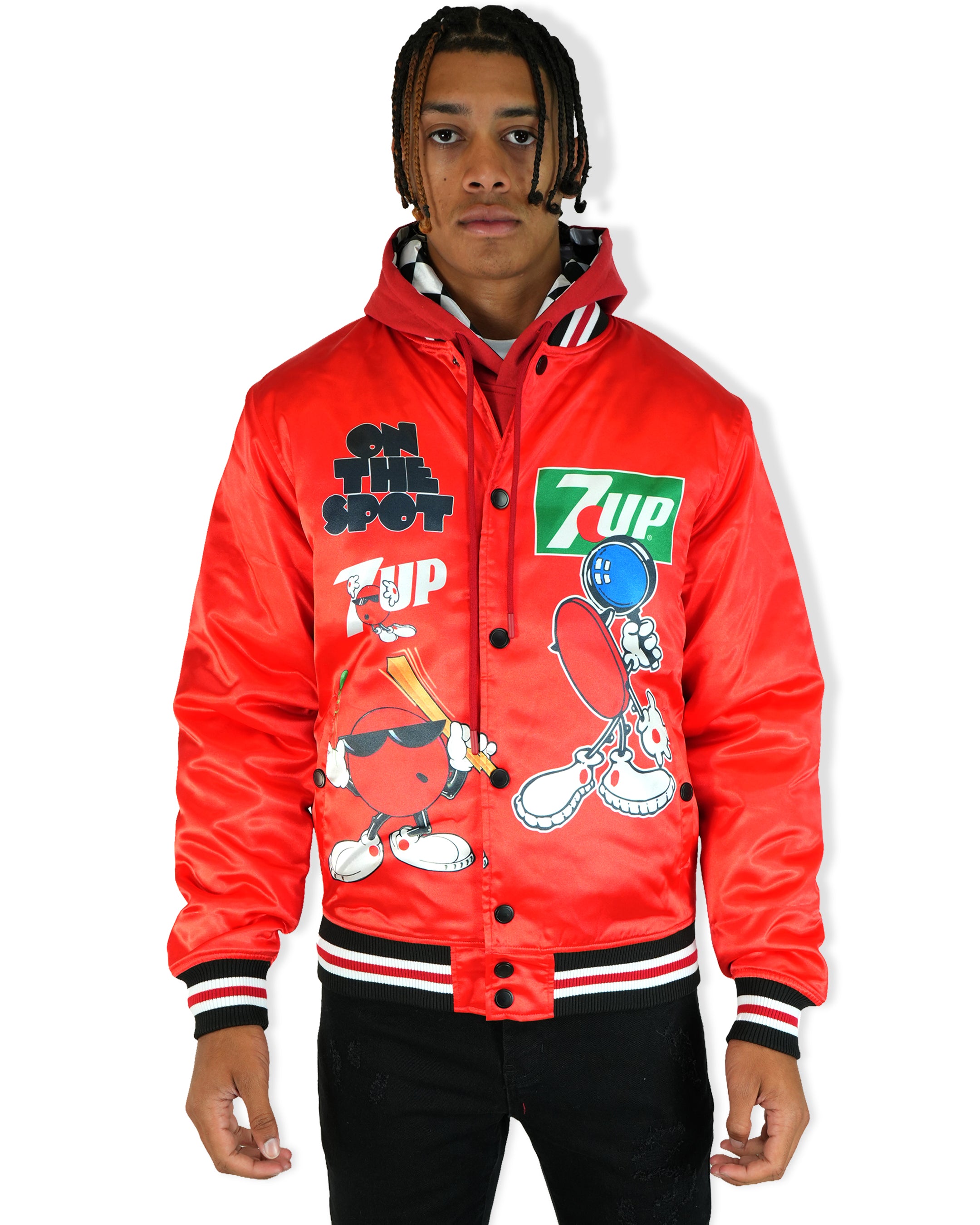 7UP® Varsity Satin Red Jacket